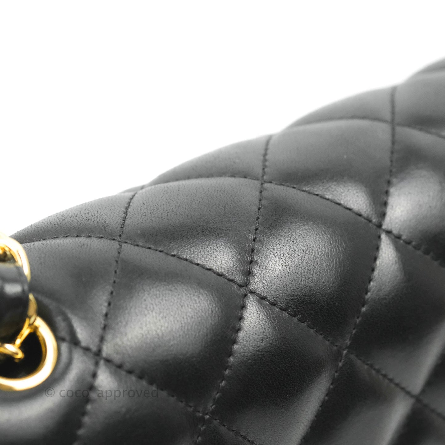 Chanel Jumbo Double Flap Black Lambskin Gold Hardware