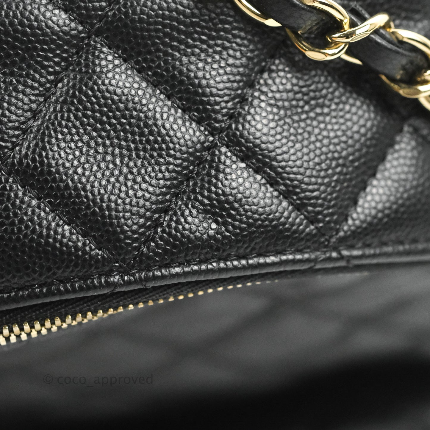 Chanel Quilted Large CC Day Backpack Black Caviar Gold Hardware