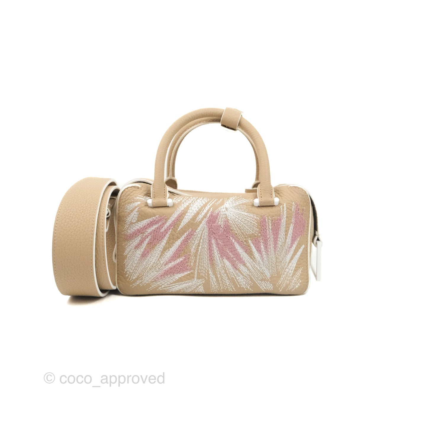 Delvaux Cool Box Mini Taurillon Soft Grained Calfskin Sand Broderies