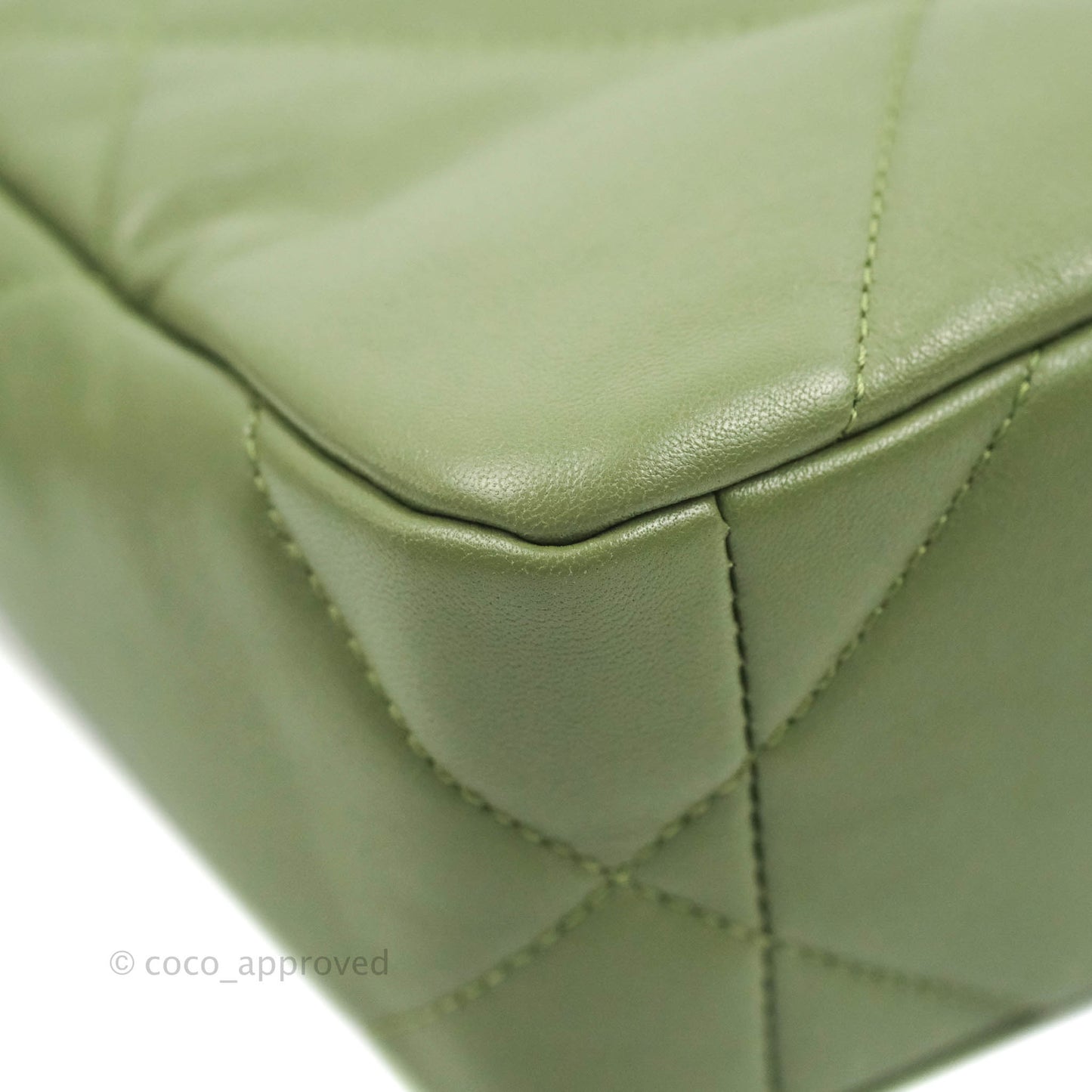 Chanel 19 Small Olive Green Mixed Hardware