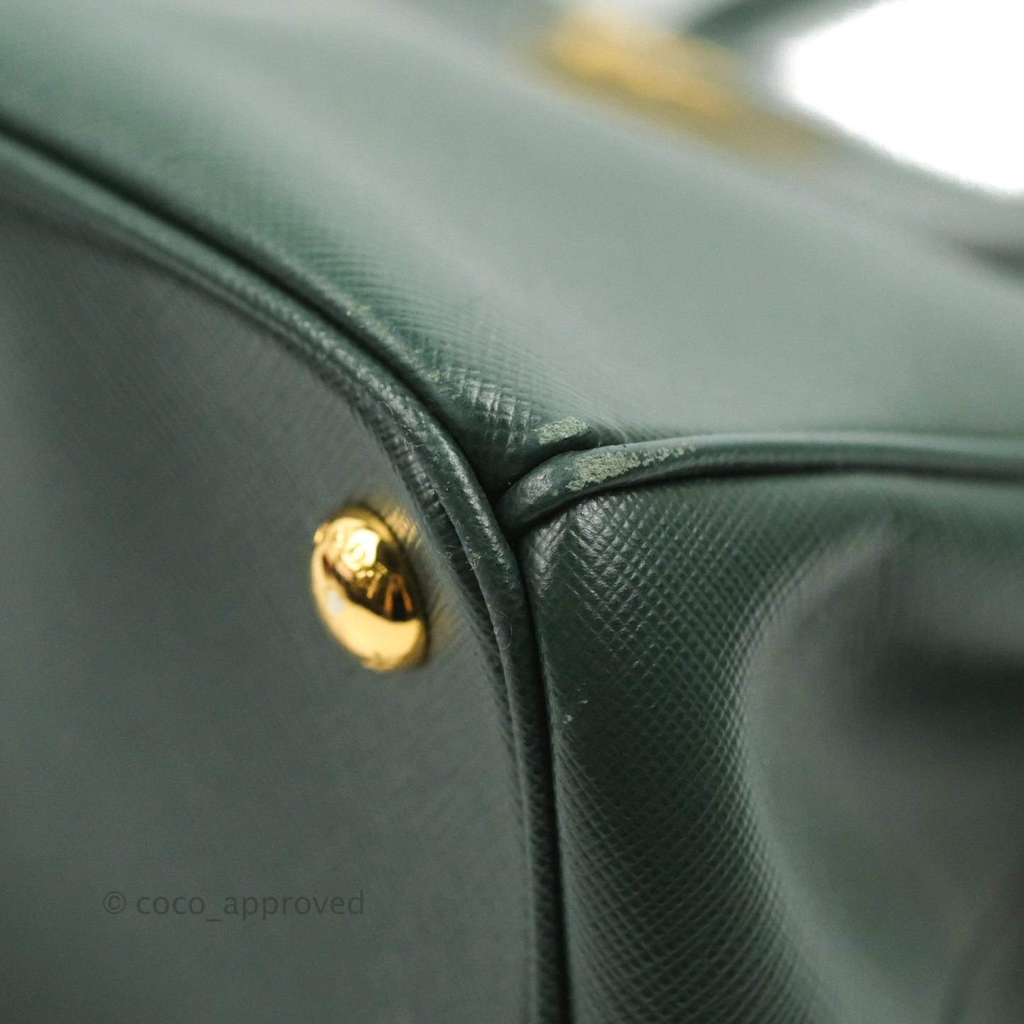 Prada Small Saffiano Lux Galleria Bag Emerald
