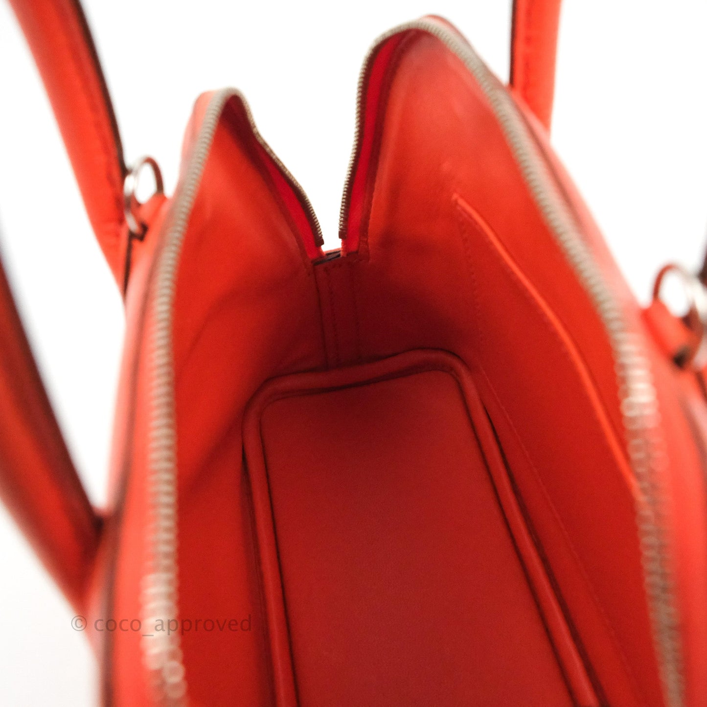 Hermès Bolide Mini 1923 Chevre Mysore Orange Poppy Palladium Hardware