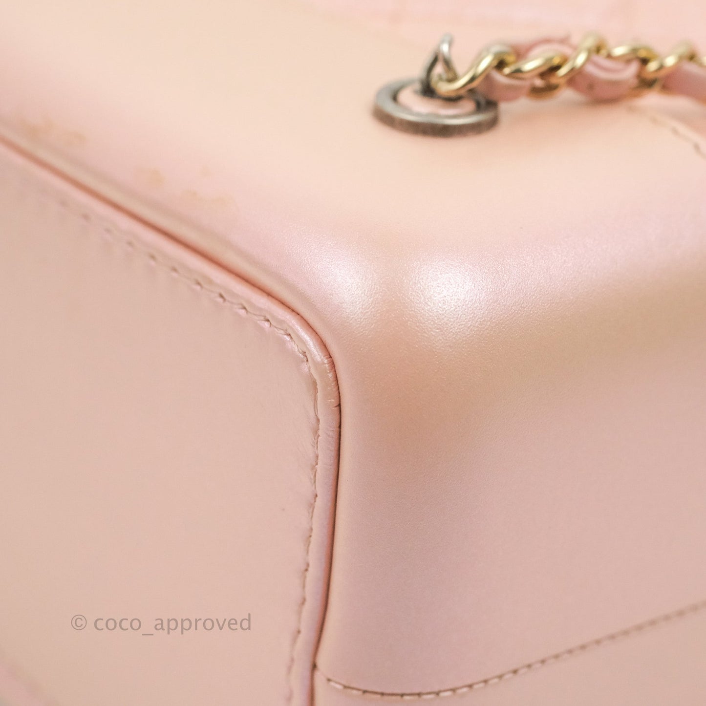 Chanel Small Gabrielle Backpack Iridescent Pink Aged Calfskin