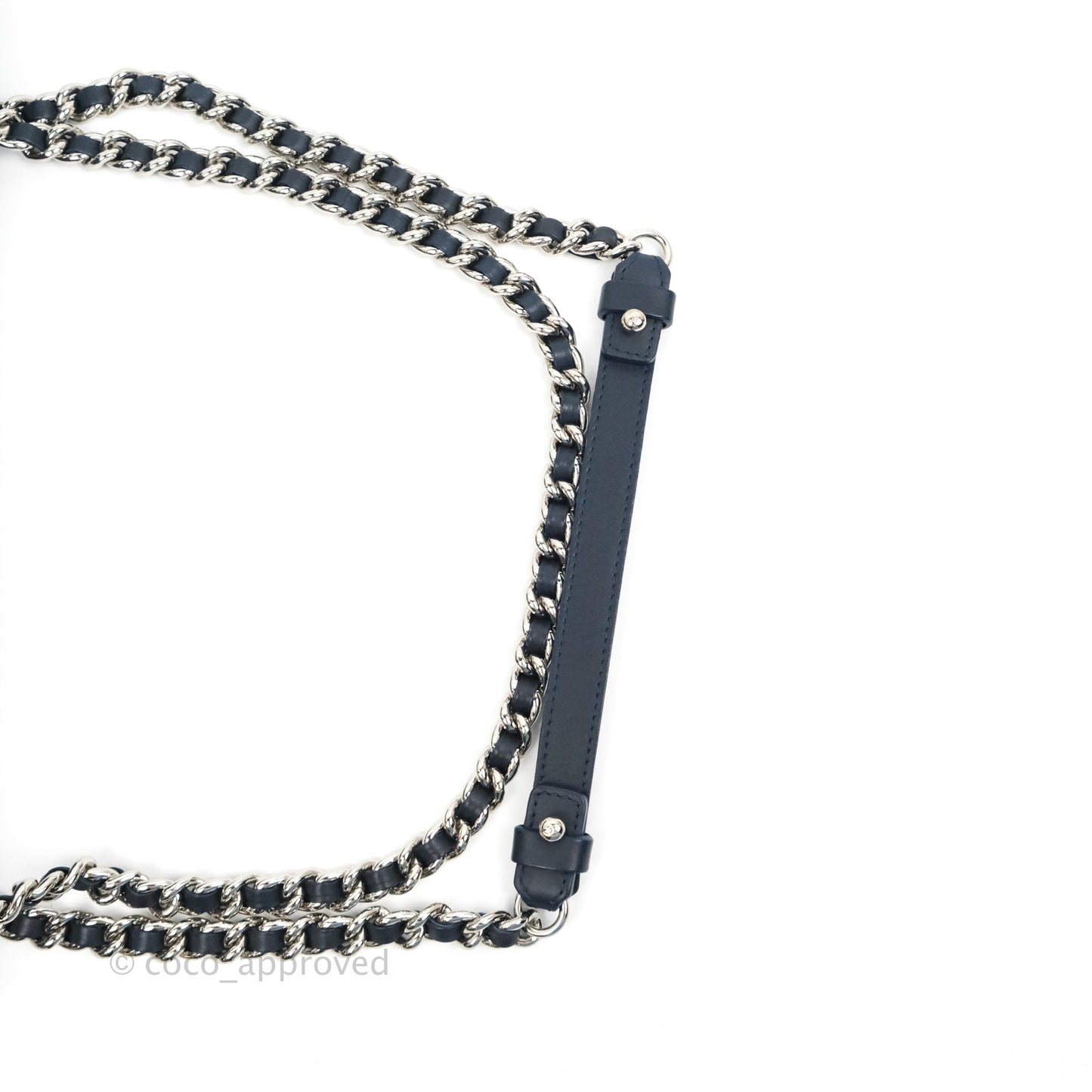 Chanel Camellia Embroidered Flap Bag Blue Washed Denim Silver Hardware