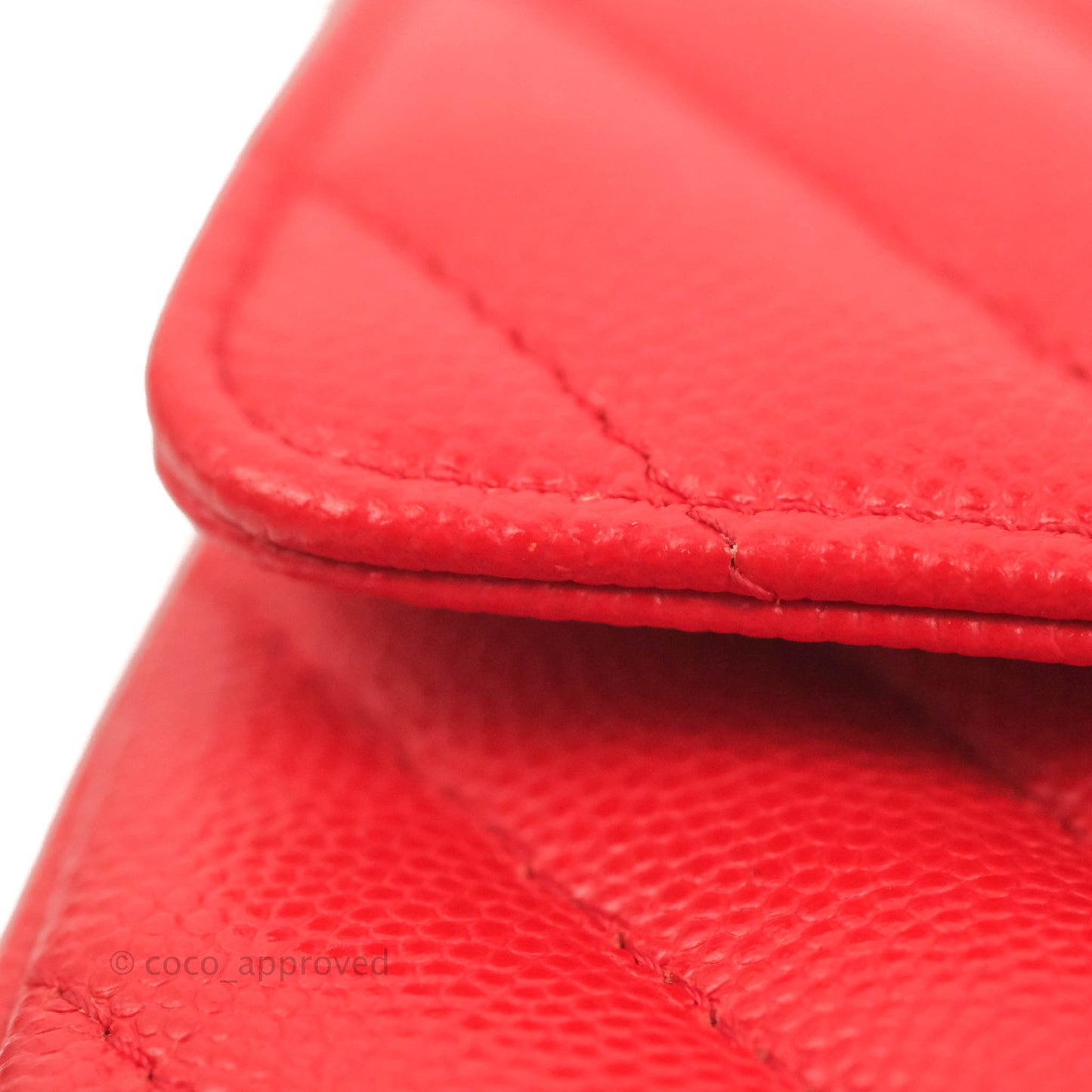 Chanel Quilted Mini Rectangular Flap Red Chevron Caviar Silver Hardware