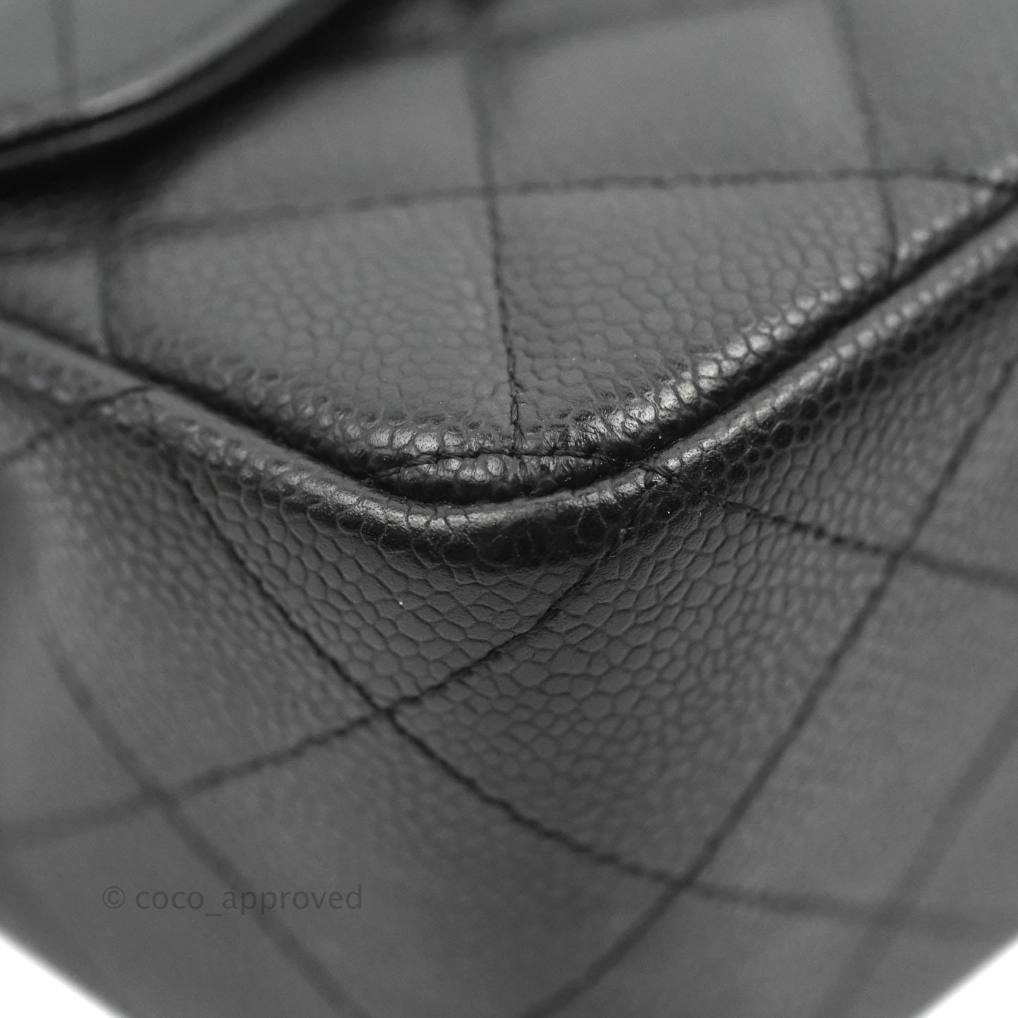 Chanel Jumbo Single Flap Black Caviar Silver Hardware