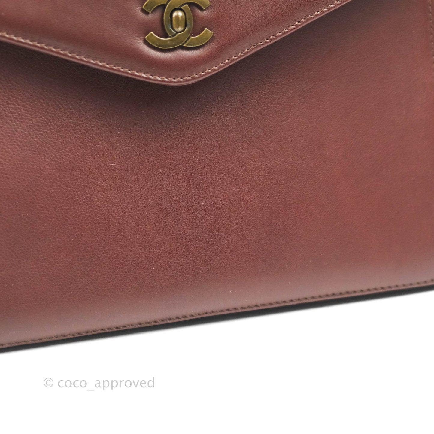 Chanel Vintage Burgundy Calfskin Tote Bag