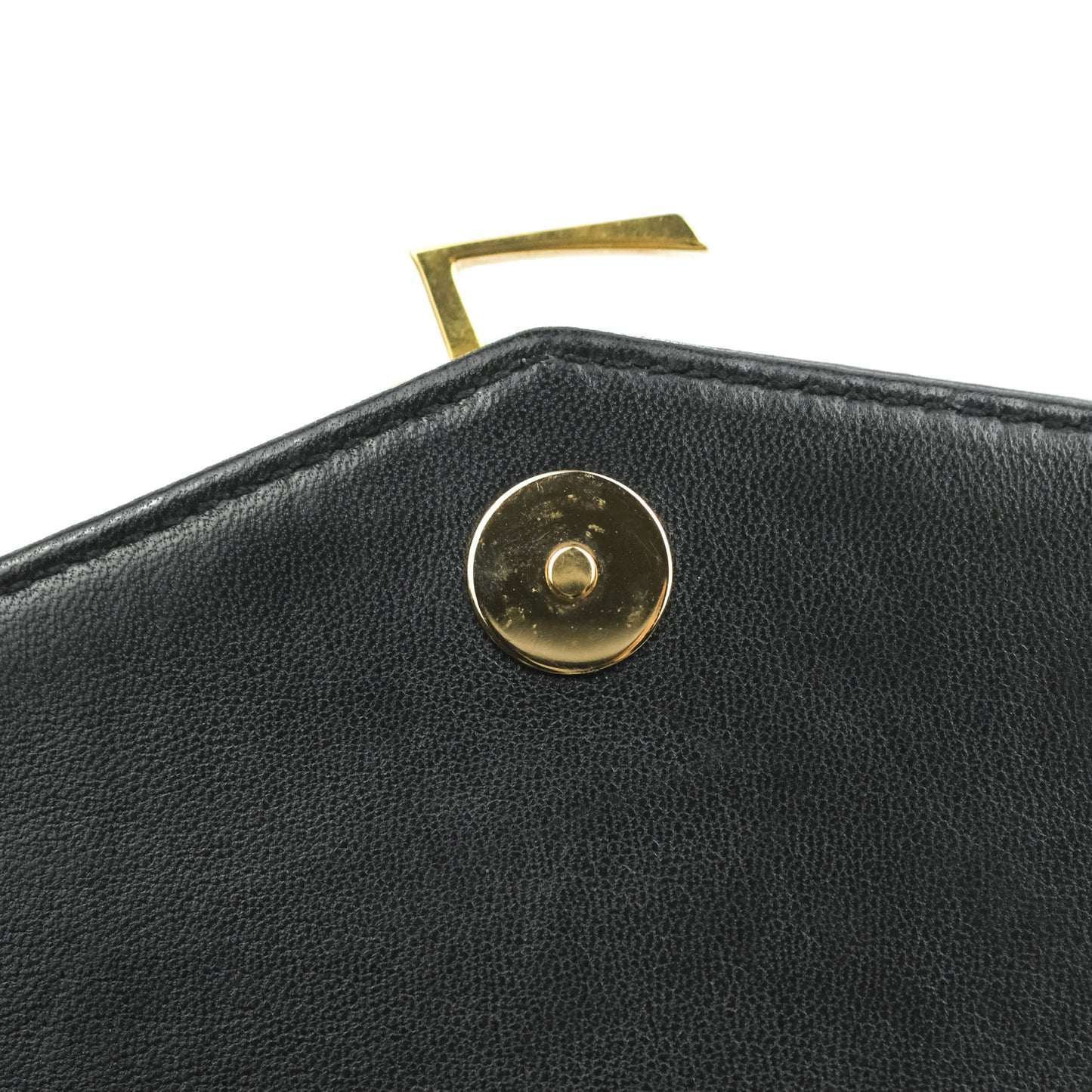 Saint Laurent Small Sulpice Triple V-Flap Black Lambskin Crossbody Bag