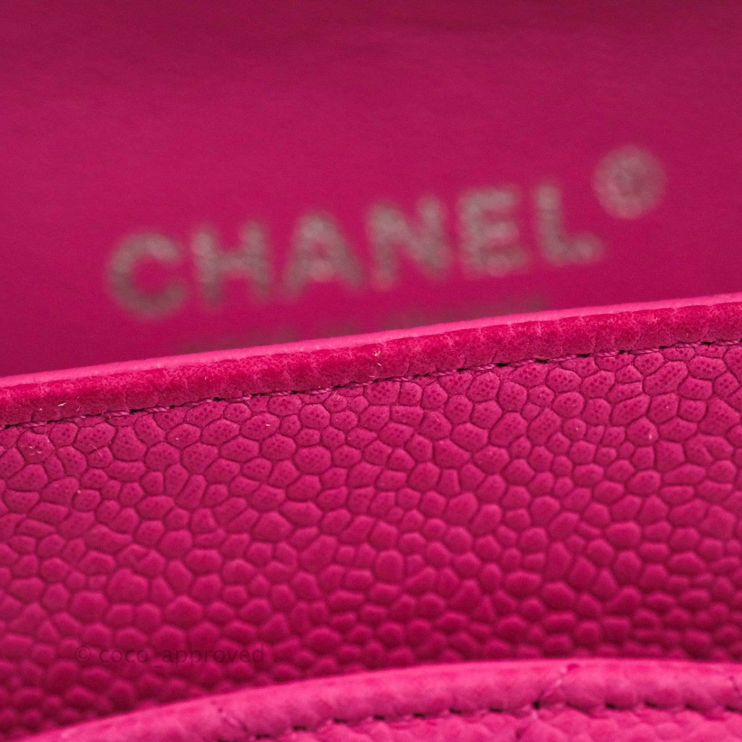 Chanel Classic M/L Medium Flap Quilted Pink Matte Caviar Silver Hardware