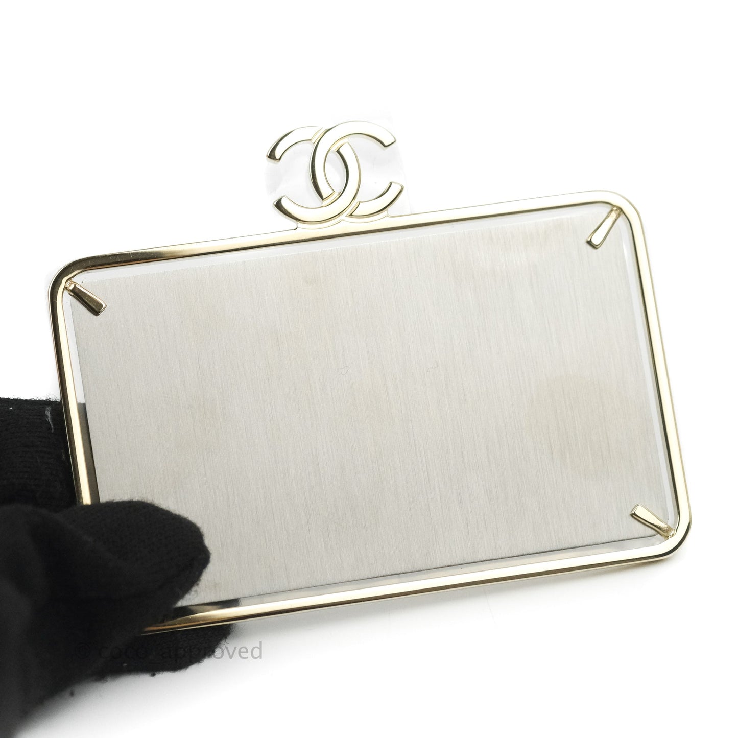 Chanel Quilted Top Handle Vanity Case Caviar Light Pink Gold Hardware
