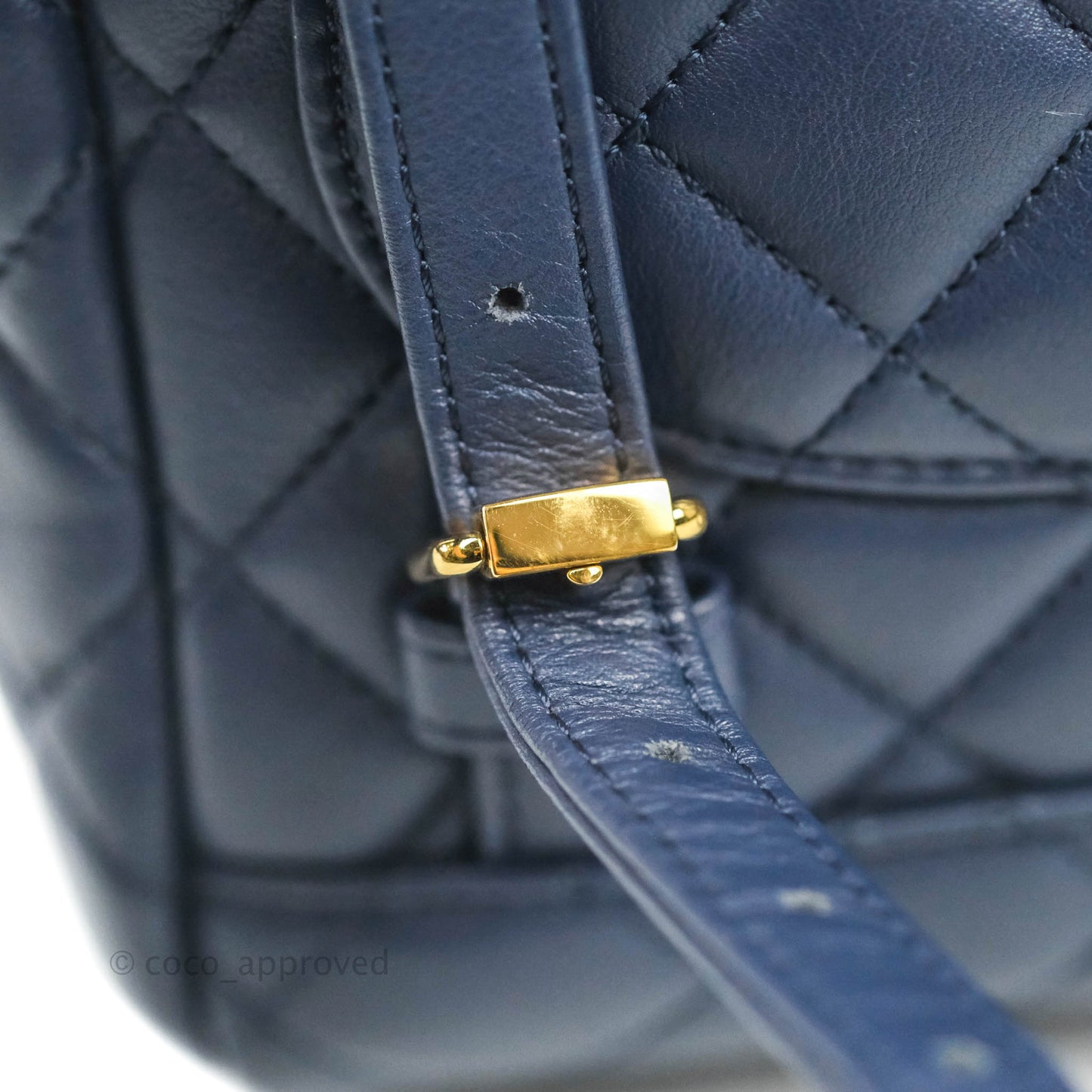 Chanel Mini Navy Calfskin Urban Spirit Backpack ⁣⁣⁣⁣⁣⁣⁣⁣⁣⁣⁣⁣⁣⁣Gold Hardware