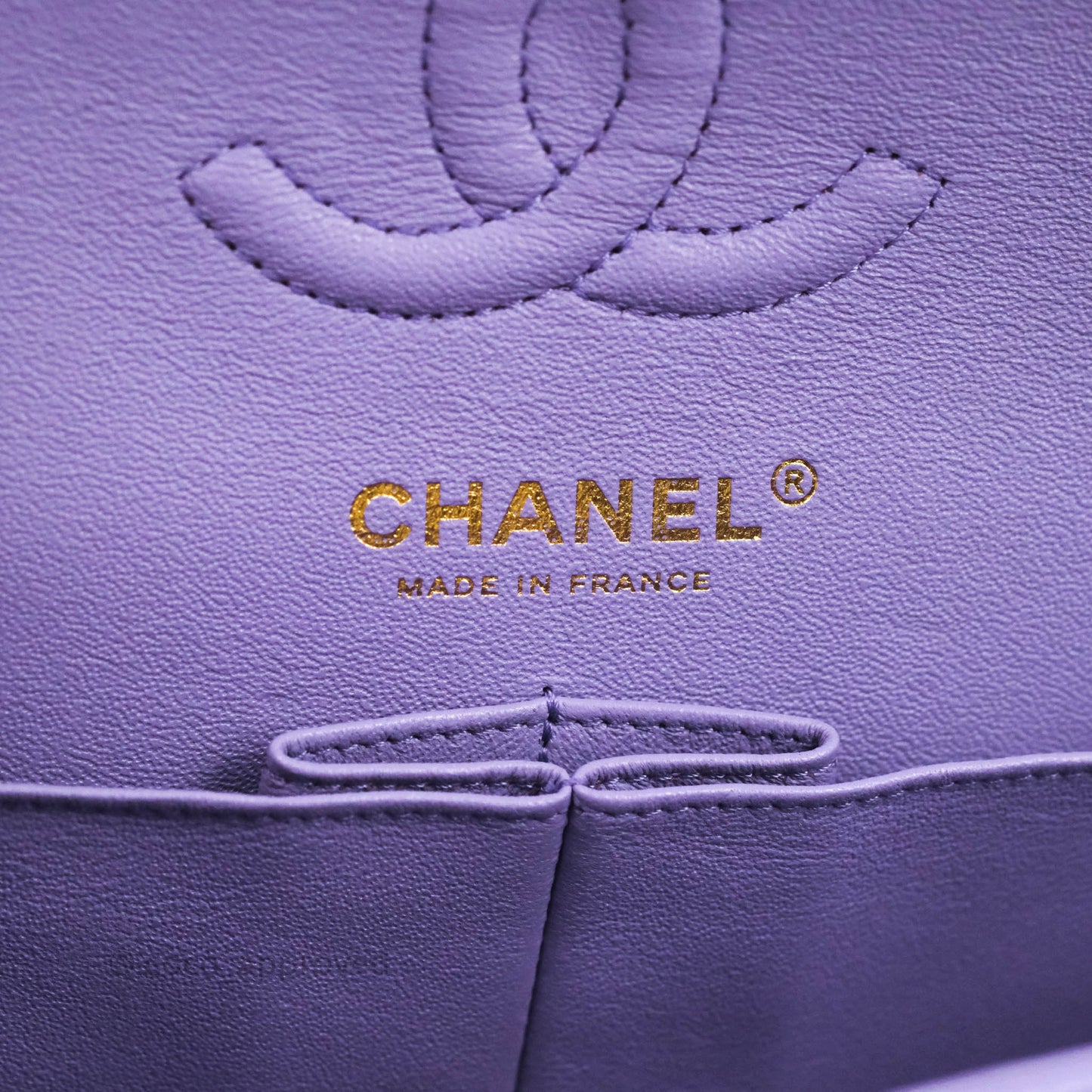 Chanel Small Classic Quilted Flap Purple Caviar Gold Hardware 20S
