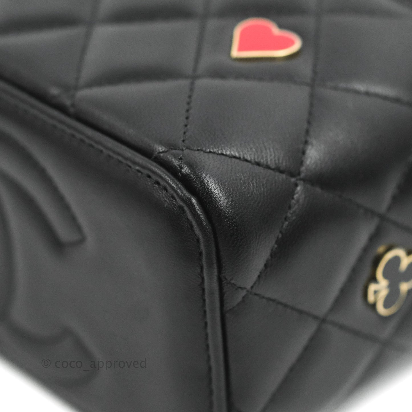 Chanel Vanity with Chain Black Lambskin Gold Hardware 23C