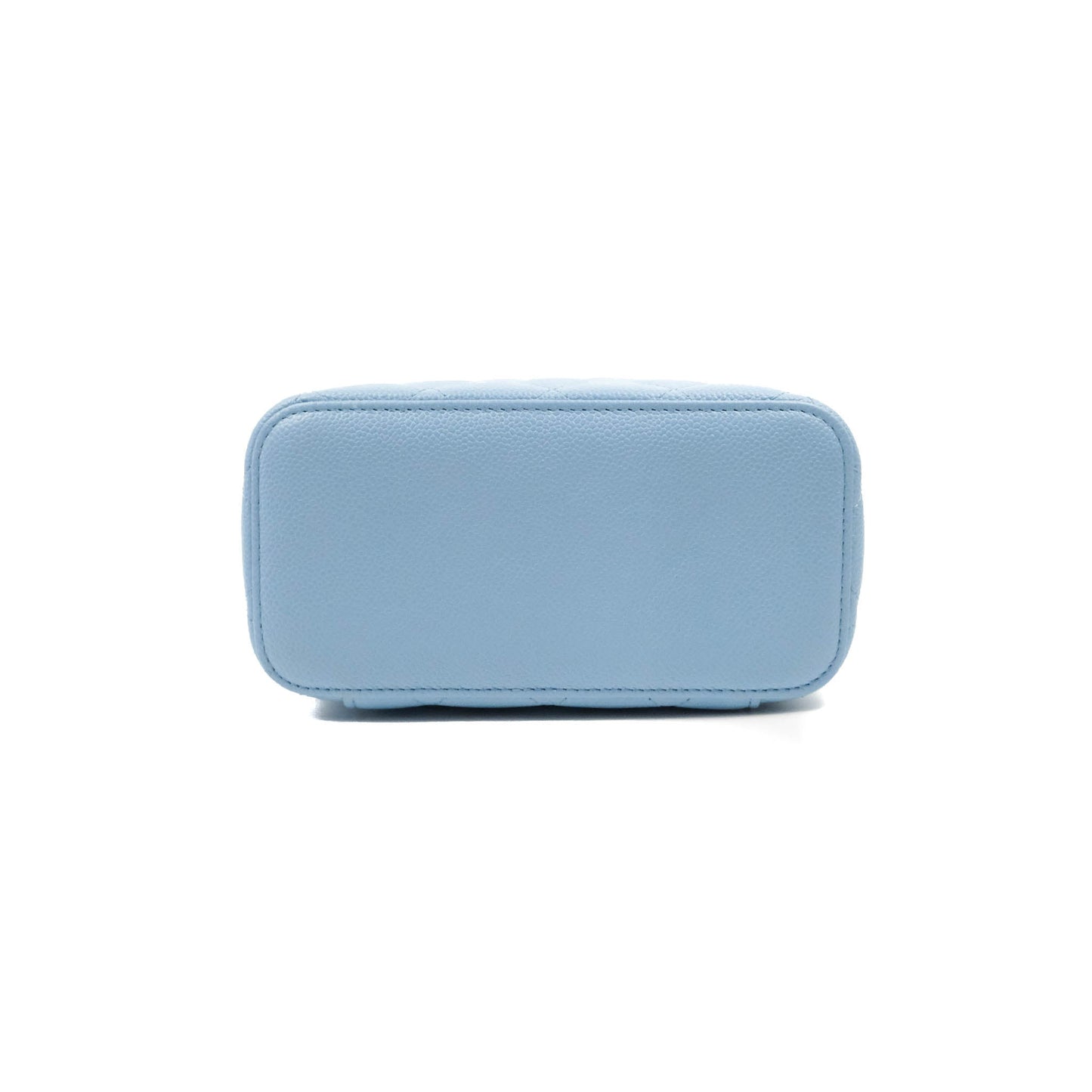 Chanel Vanity Rectangular with Top Handle Pick Me Up Blue Caviar Aged Gold Hardware 22S