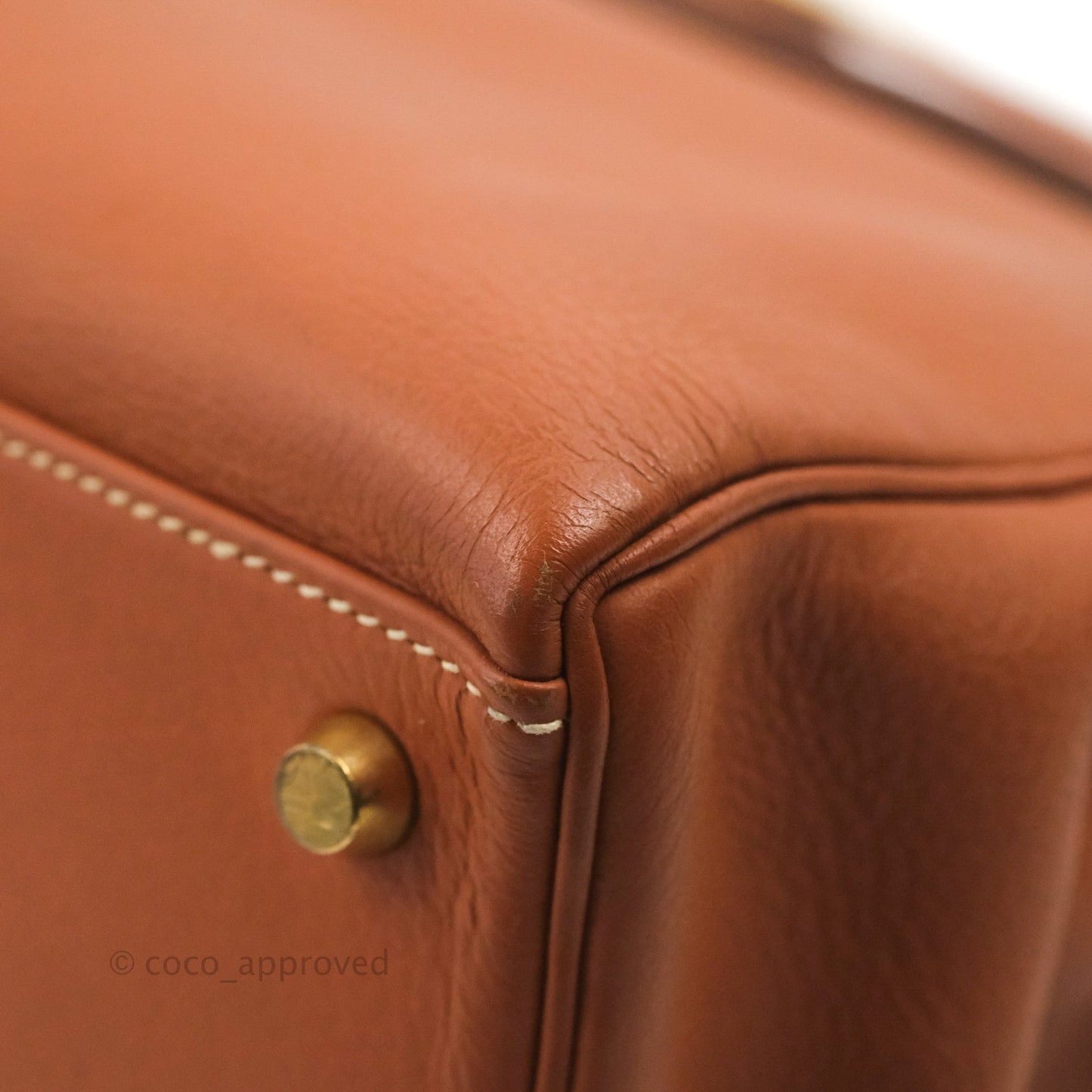 Hermès Kelly 32 Retourne Gold Clemence Gold Hardware