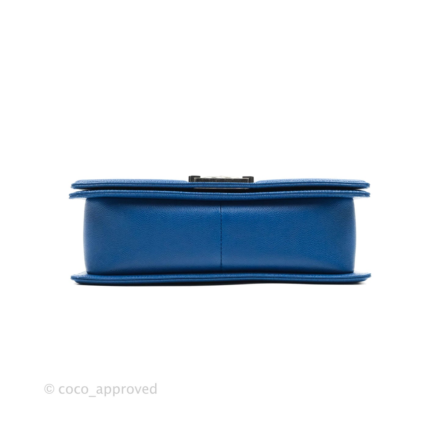 Chanel Quilted Medium Boy Blue Caviar Ruthenium Hardware