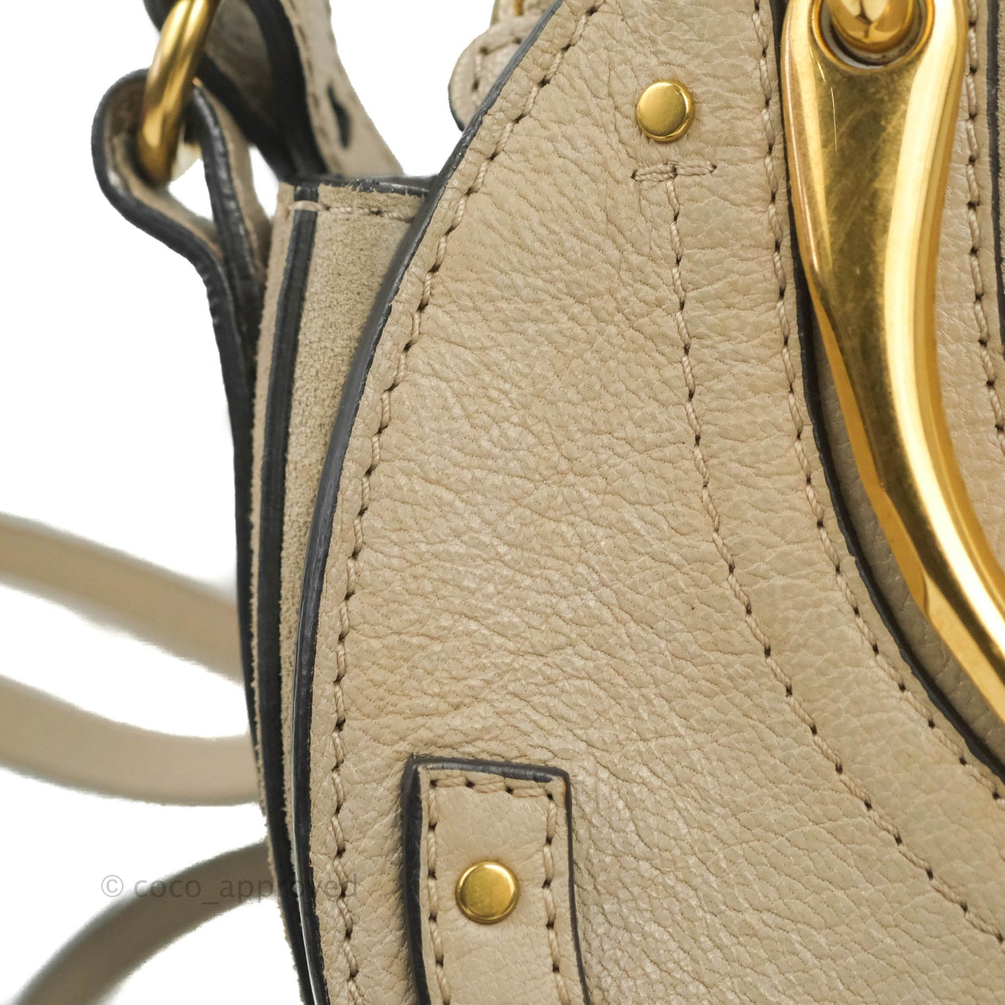 Chloe Calfskin Suede Small Pixie Bag Motty Grey