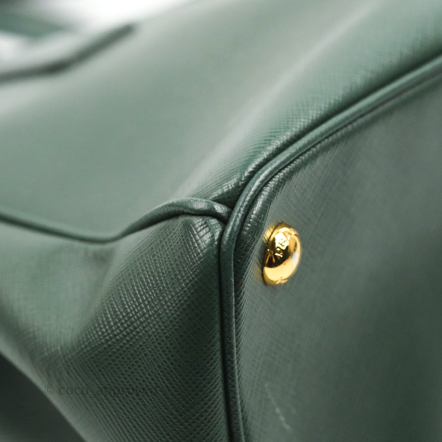 Prada Small Saffiano Lux Galleria Bag Emerald