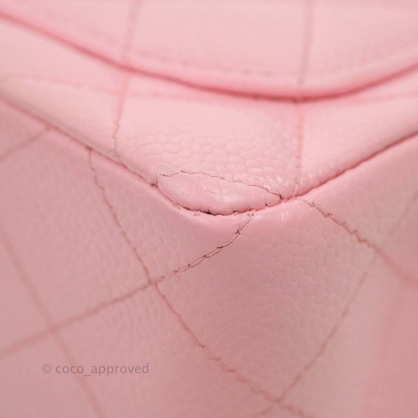 Chanel Quilted Vintage Mini Square Flap Pink Caviar Pink Hardware