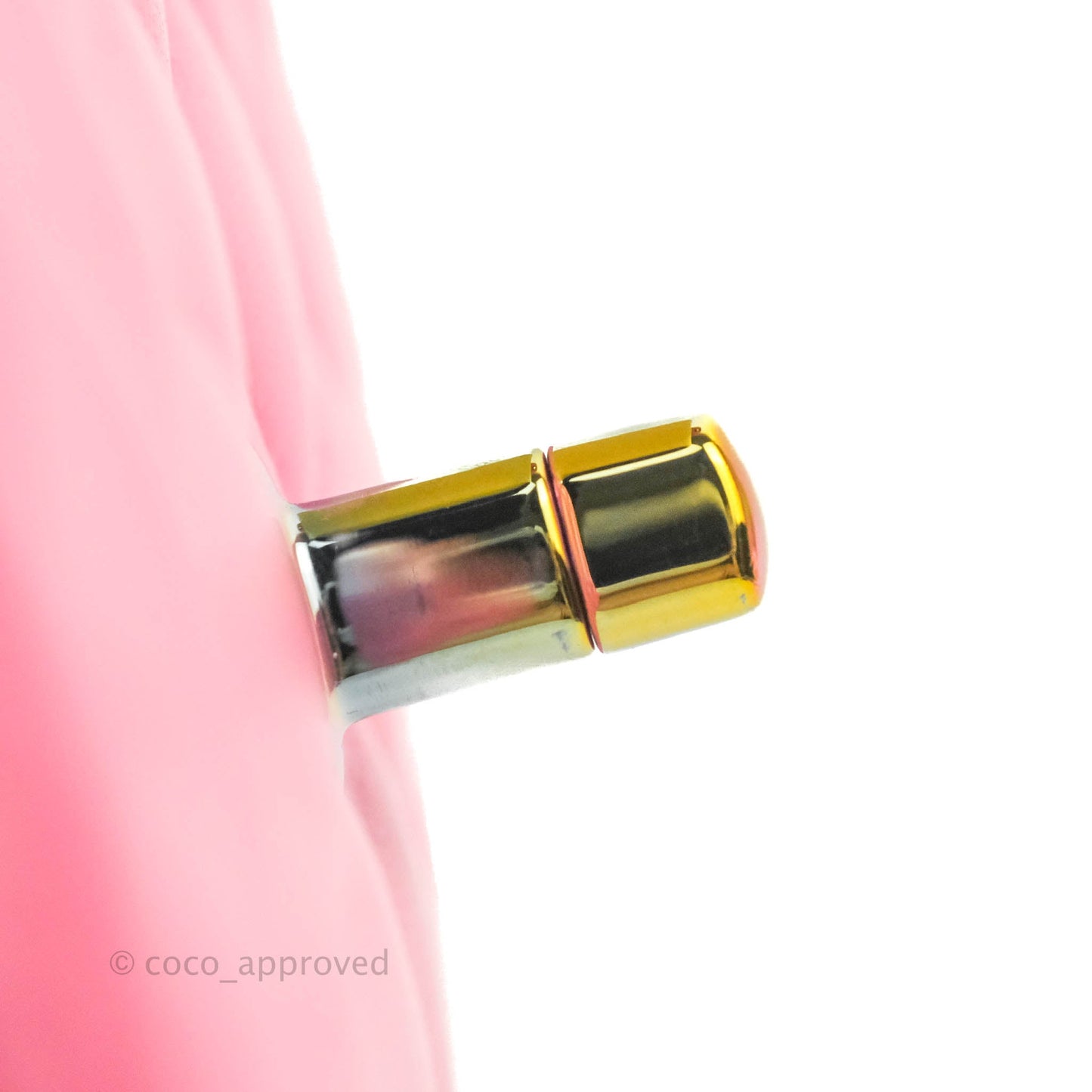 Chanel Mini Rectangular Pink Lambskin Rainbow Hardware