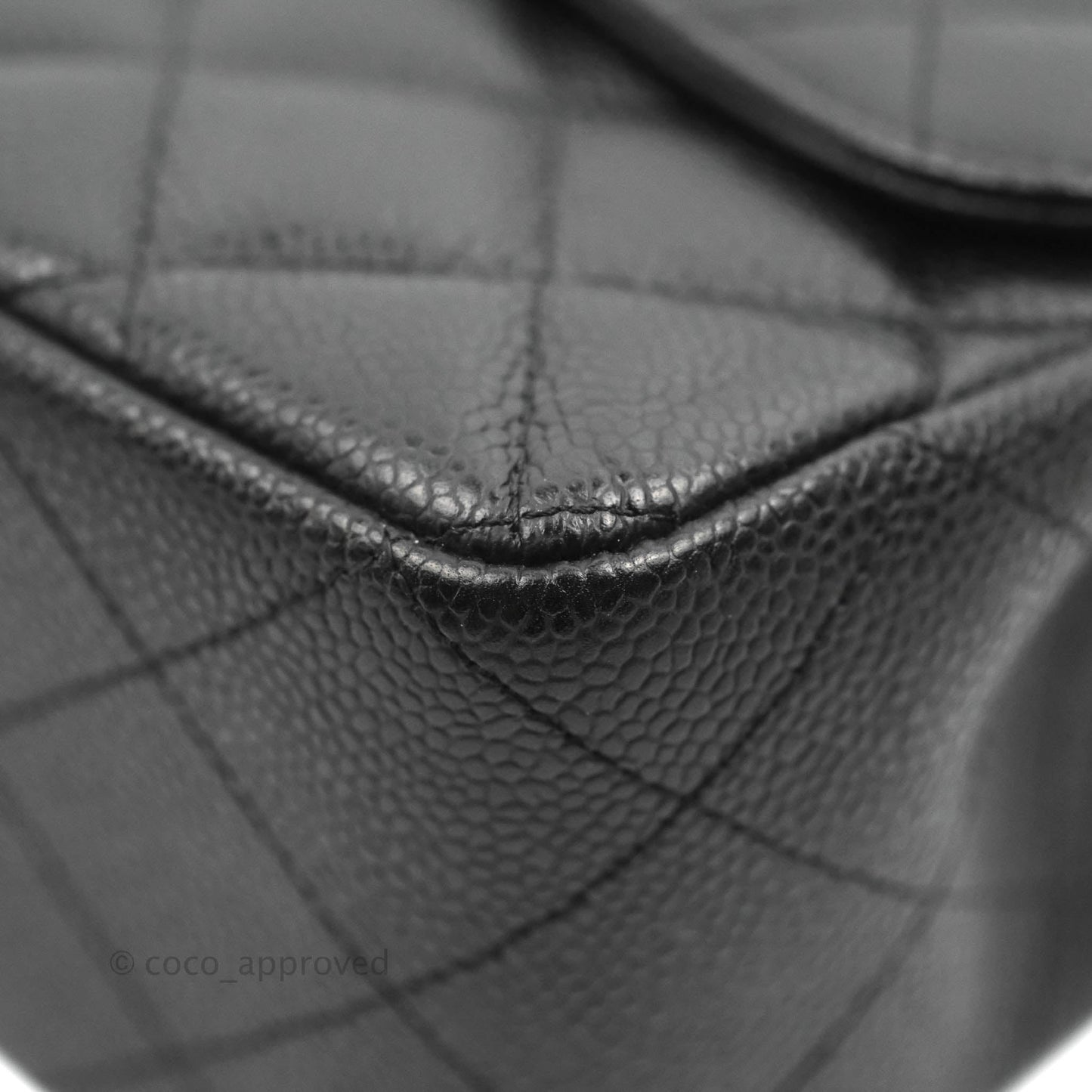 Chanel Jumbo Single Flap Black Caviar Silver Hardware