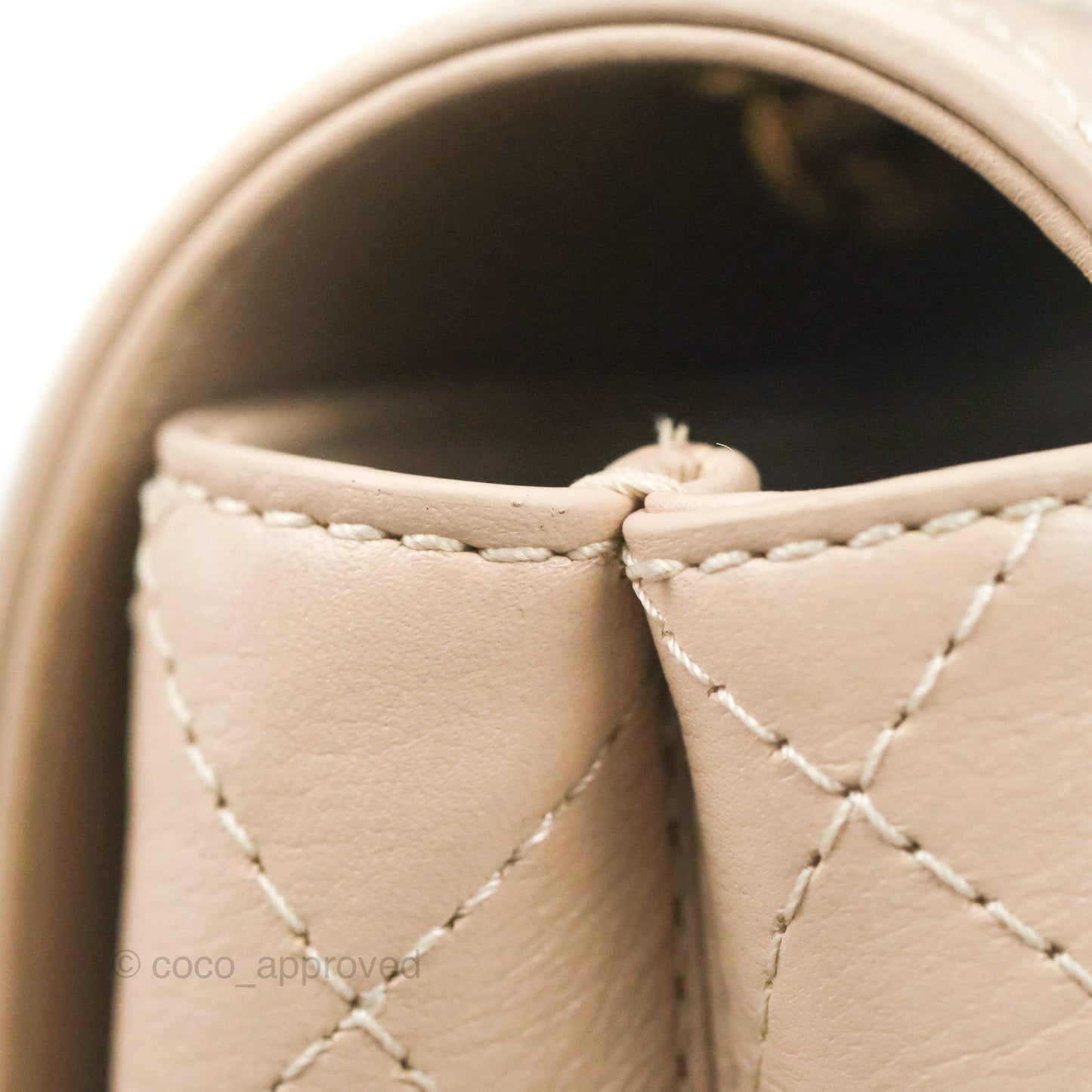 Chanel Flat Quilted Flap Bag Light Beige Calfskin Gold Hardware