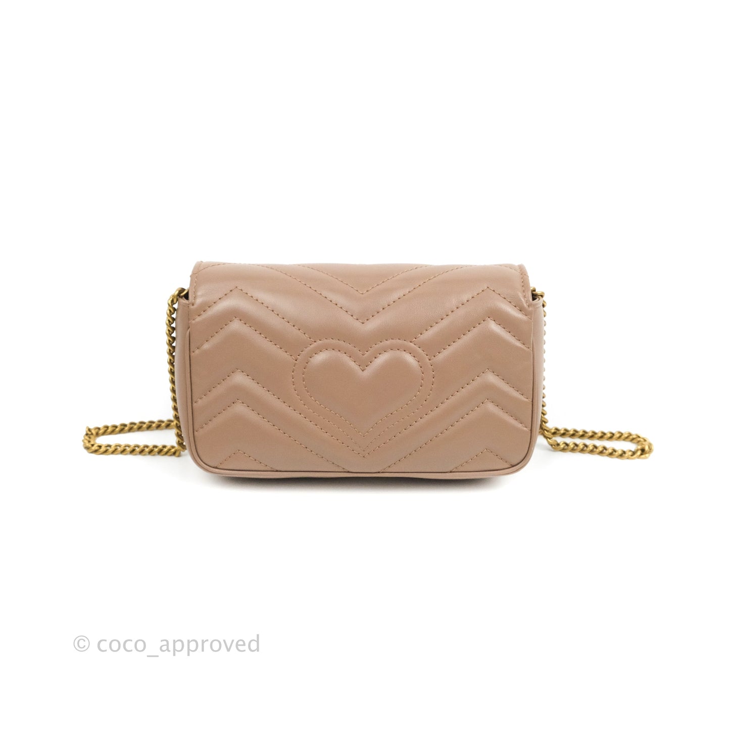 Gucci GG Marmont Matelassé Leather Super Mini Bag Dusty Pink