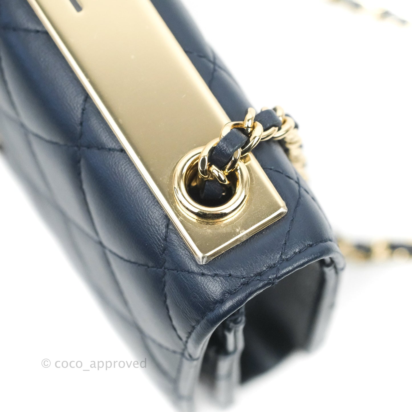 Chanel Trendy CC WOC Wallet On Chain Navy Lambskin Gold Hardware