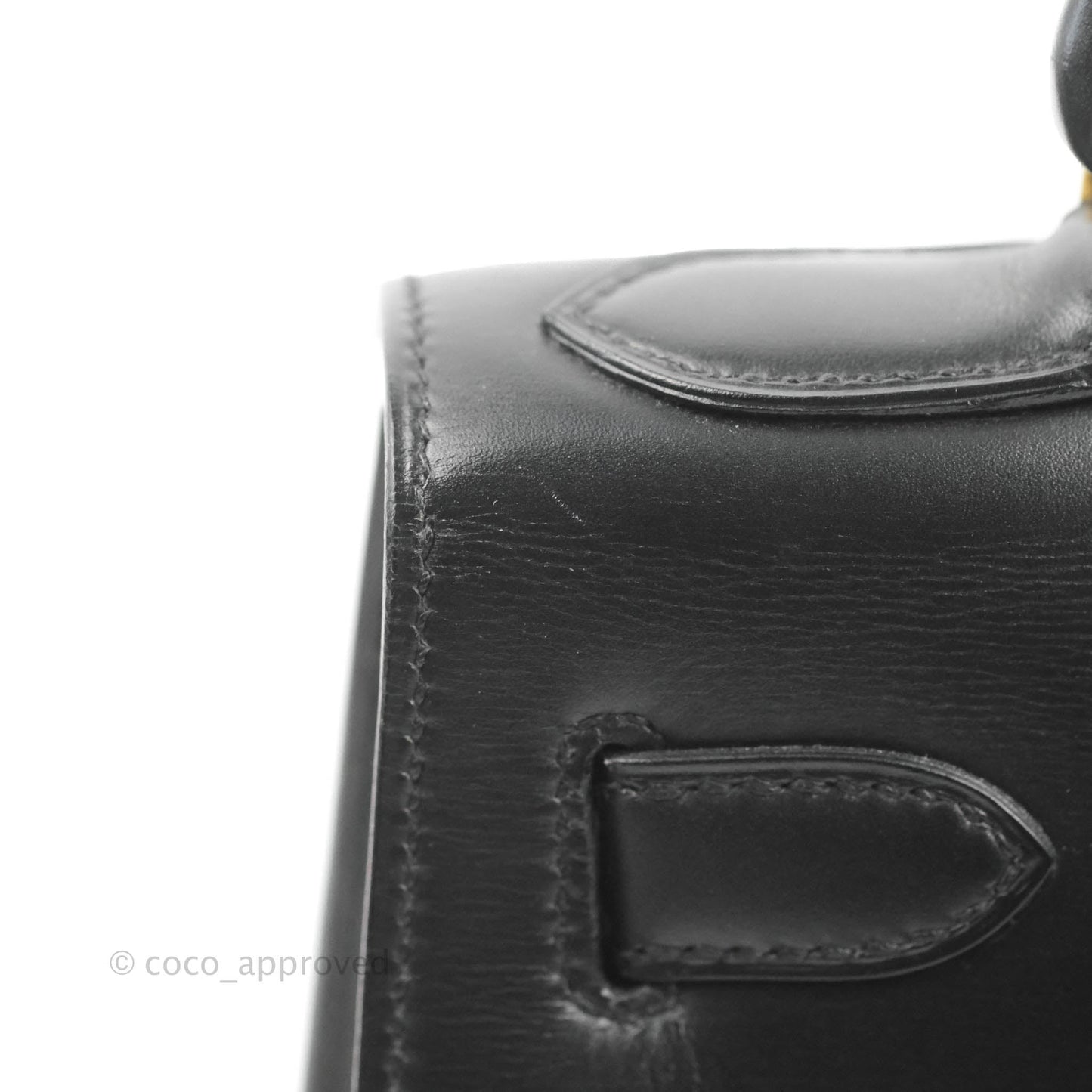 Hermès Kelly 28 Vintage Sellier Black Box Leather Gold Hardware