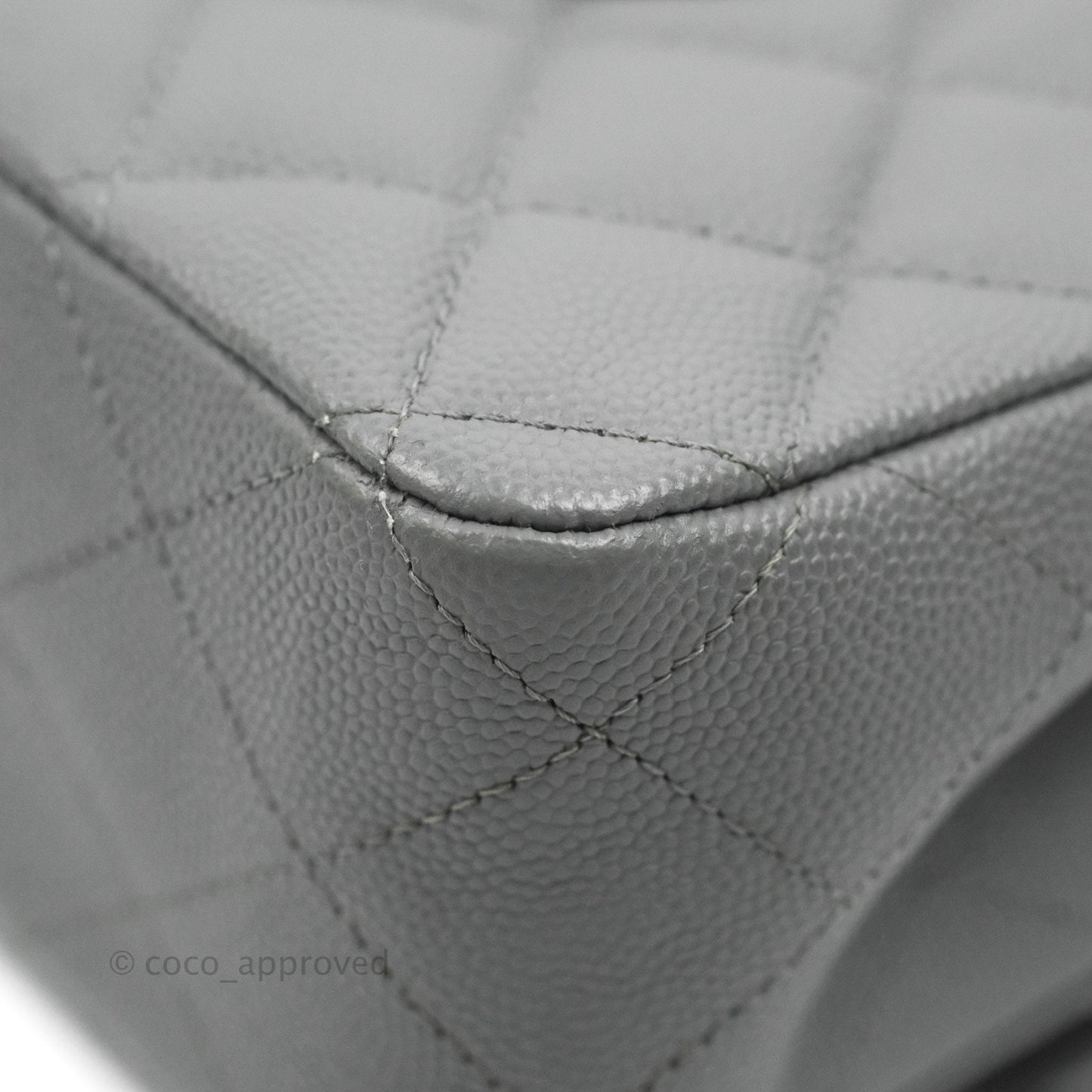 Chanel Classic Medium M/L Flap Dark Grey Caviar Gold Hardware 20C