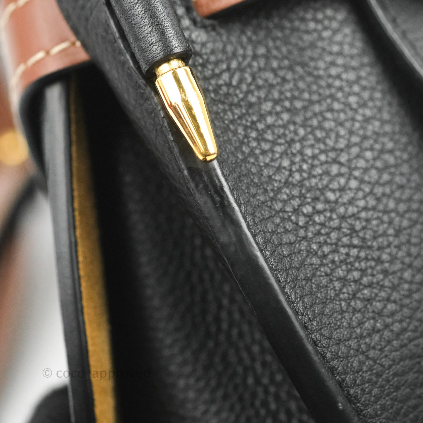 Loewe Small Gate Bag Black/Pecan Grained Calfskin