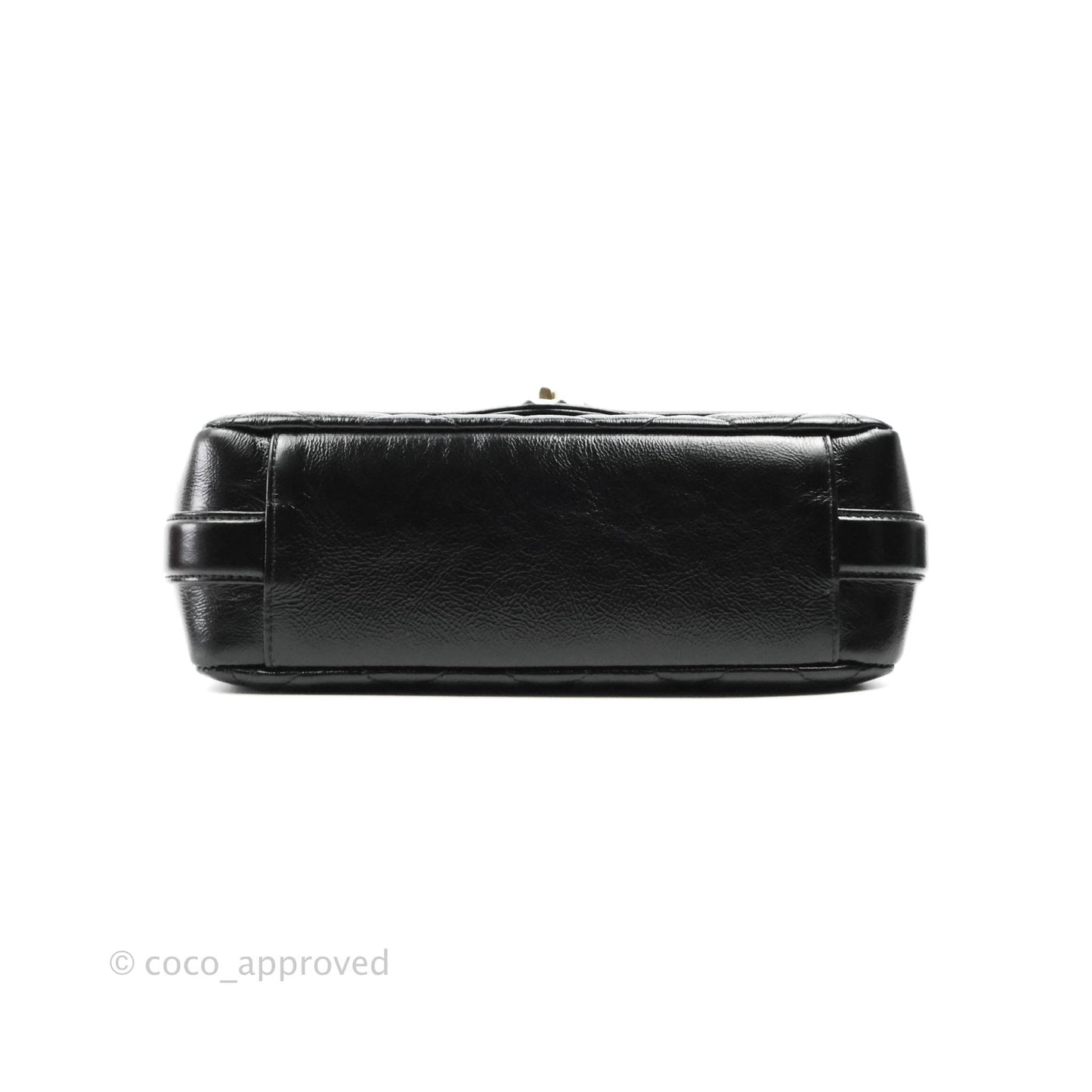Chanel CC Flap Bag Quilted Shiny Aged Calfskin Gold Hardware