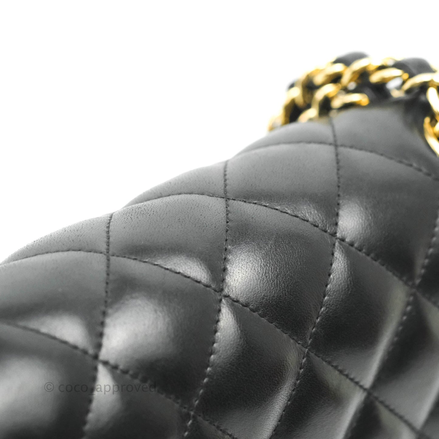 Chanel Jumbo Double Flap Black Lambskin Gold Hardware