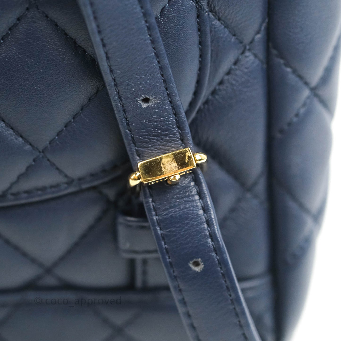 Chanel Mini Navy Calfskin Urban Spirit Backpack ⁣⁣⁣⁣⁣⁣⁣⁣⁣⁣⁣⁣⁣⁣Gold Hardware