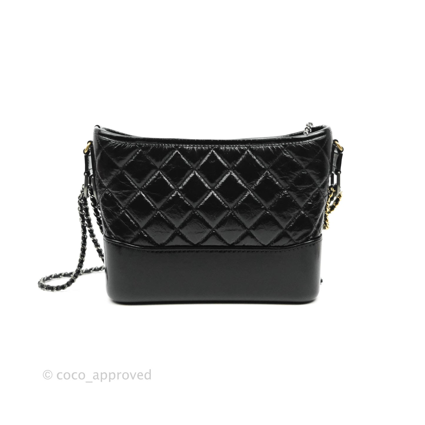 Chanel New Medium Gabrielle Hobo Black Shiny Aged Calfskin Mixed Hardware 20A