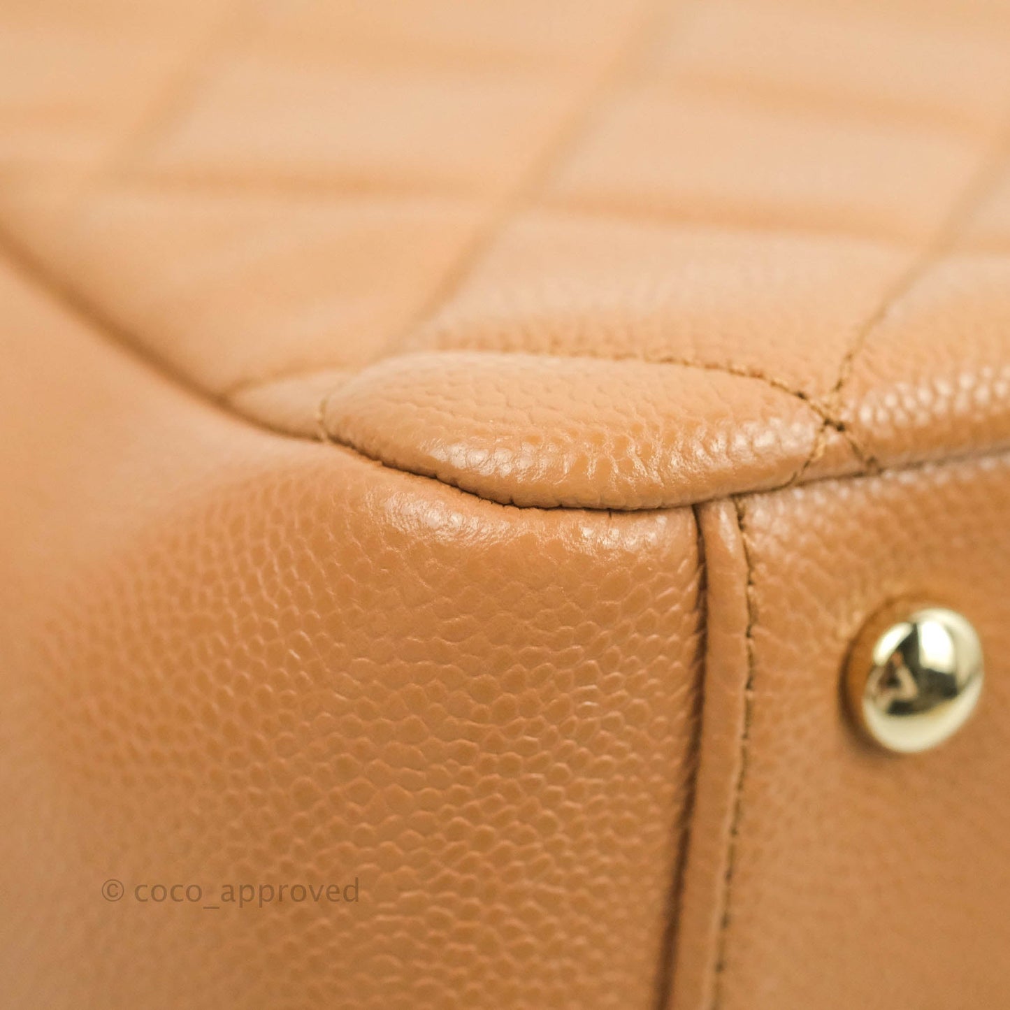 Chanel Quilted Medium Business Affinity Flap Caramel Caviar Gold Hardware 21P