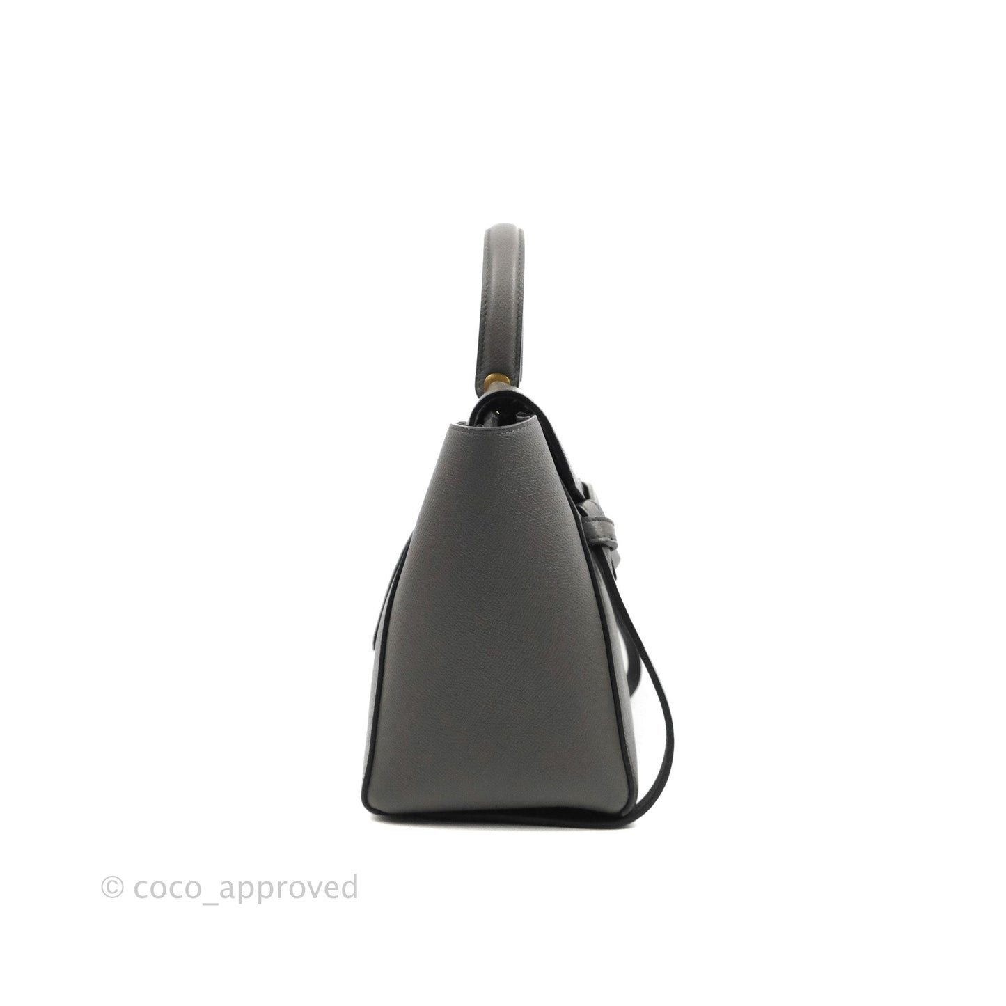 Celine Micro Belt Bag Grey Grained Calfskin Gold Hardware