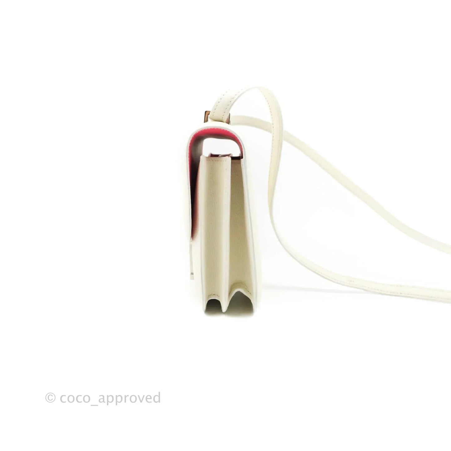 Hermès Constance HSS Mini 18cm White Evercolor Palladium Hardware