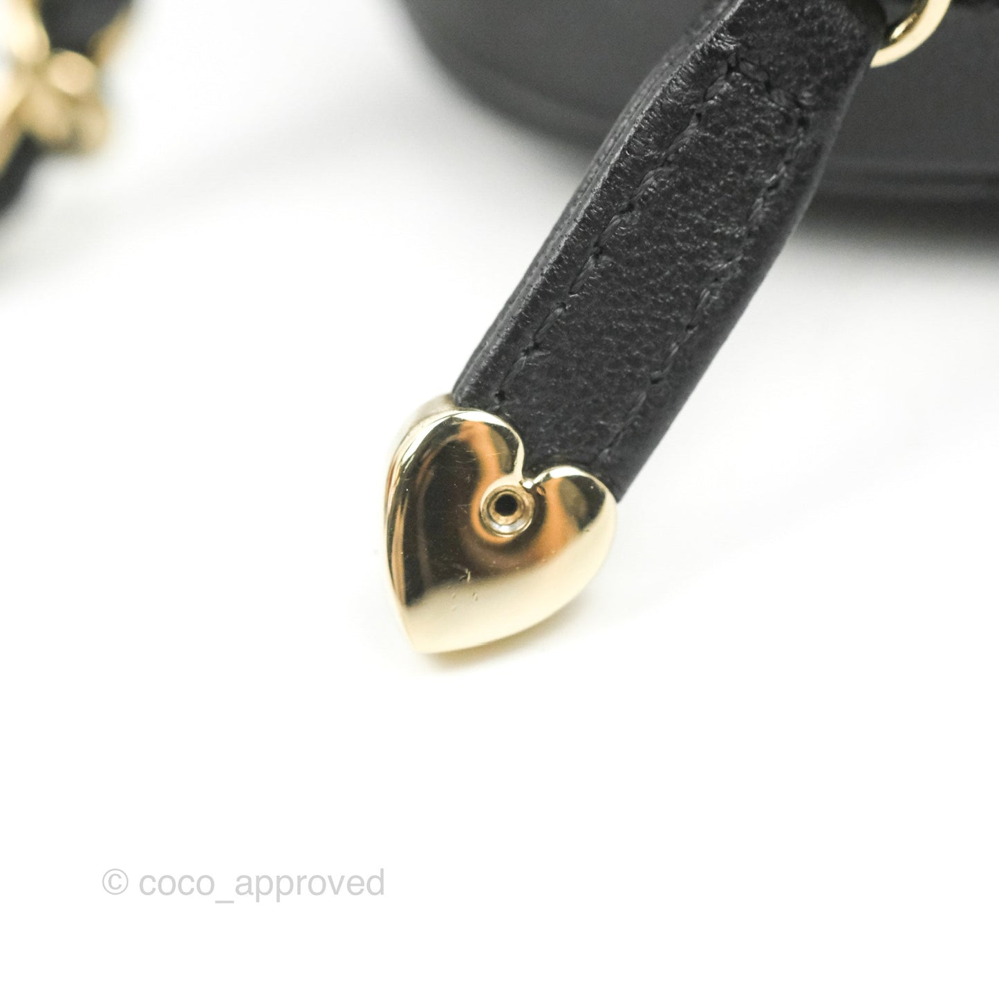 Chanel Small Heart Bag Black Lambskin Gold Hardware 22S