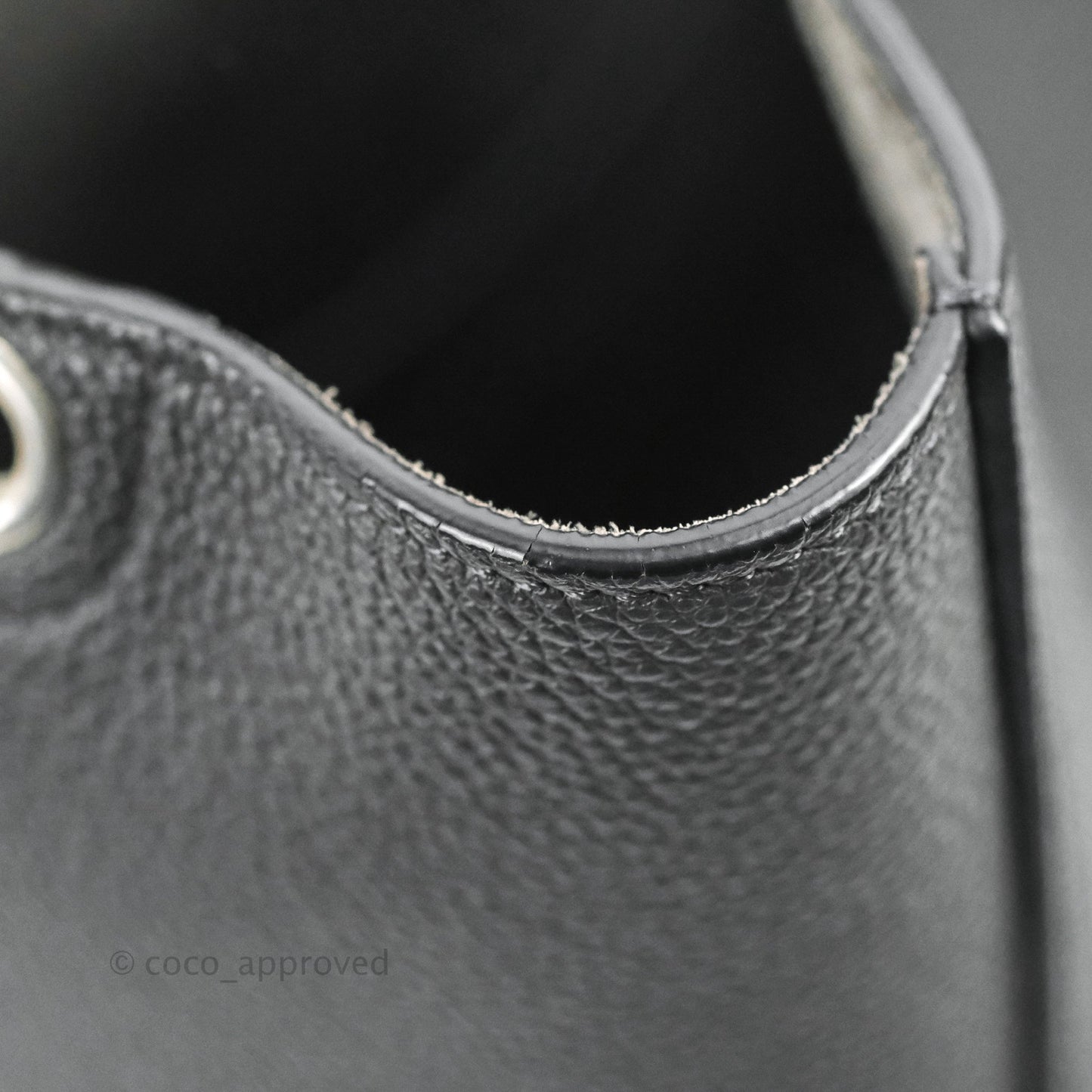 Celine Sangle Bucket Bag Grained Calfskin Grey