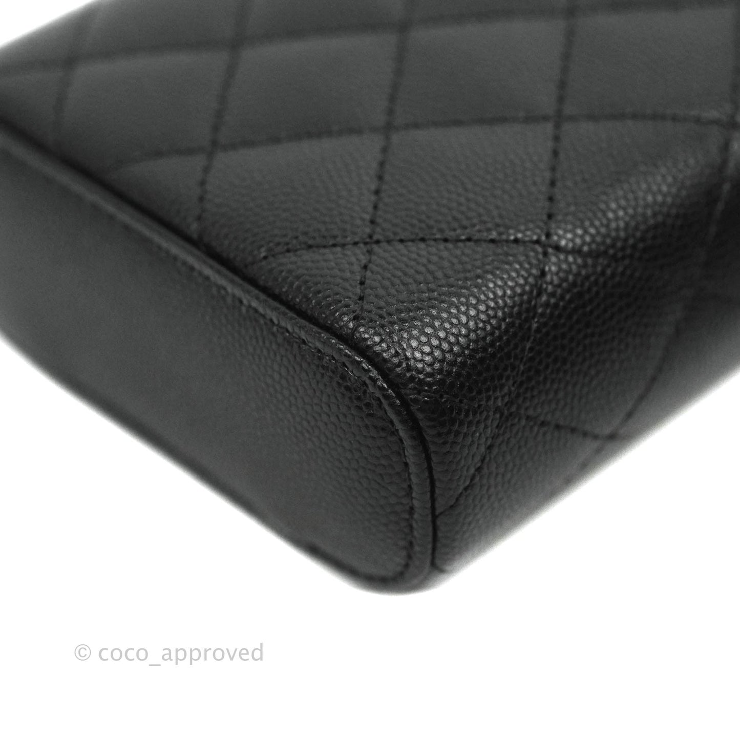 Chanel Classic Mini Vanity With Chain Black Caviar Gold Hardware