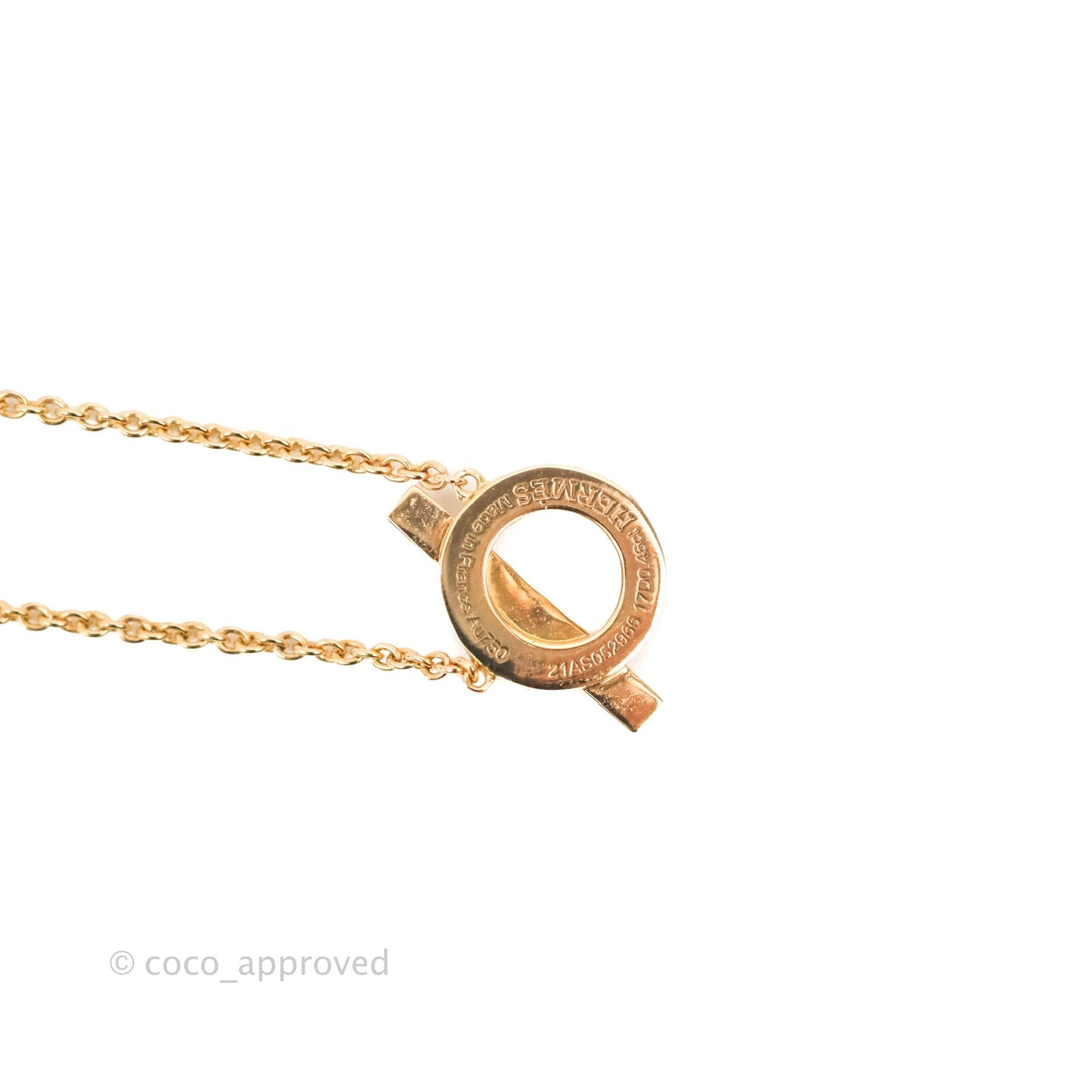Hermès Finesse Necklace Rose Gold