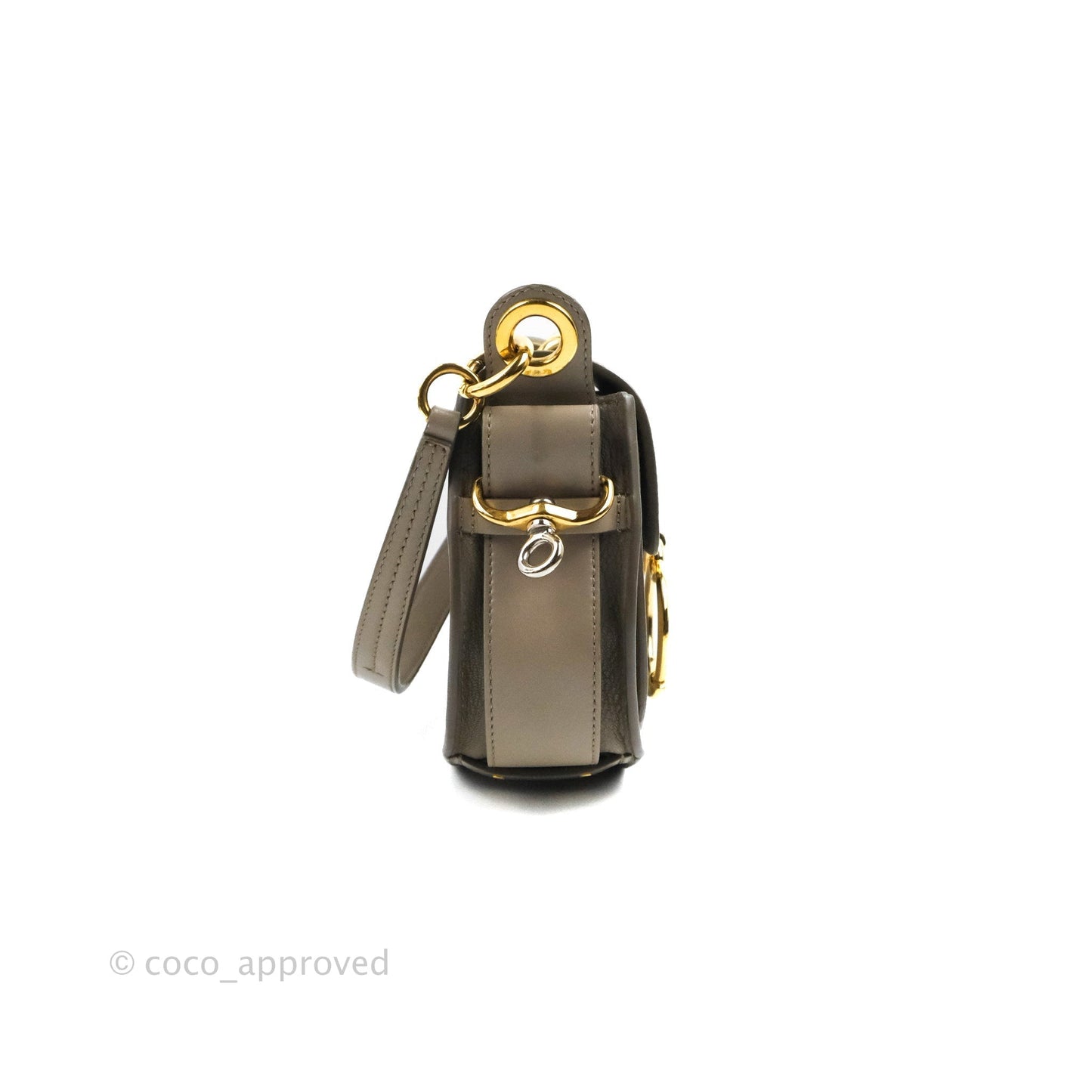 Chloé Small Tess Bag Motty Grey Grained Calfskin