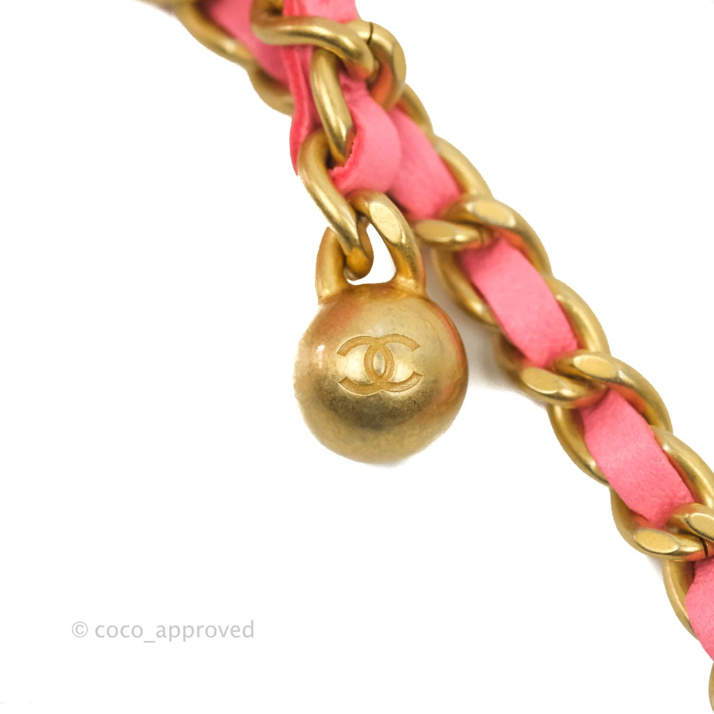 Chanel Vanity with Pearl Crush Chain Pink Lambskin Aged Gold Hardware
