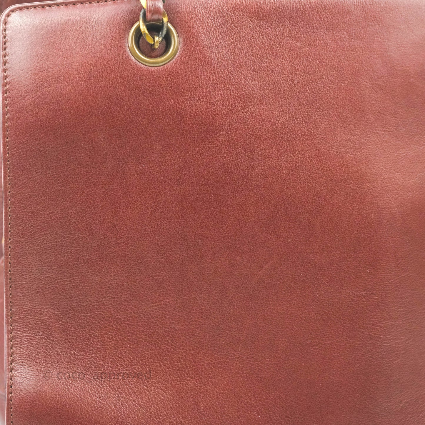 Chanel Vintage Burgundy Calfskin Tote Bag