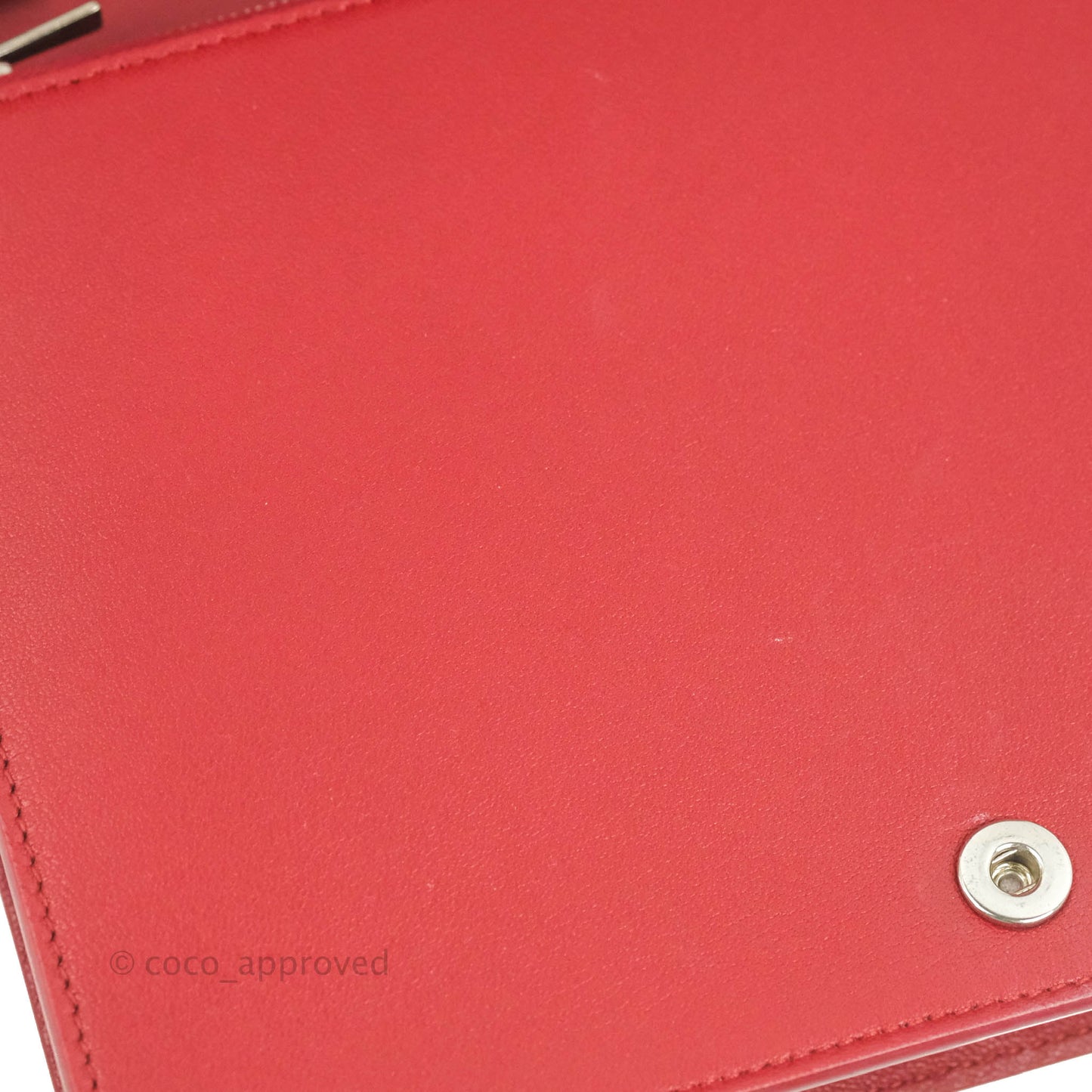 Celine Frame Evening Clutch On Chain Red Pink Smooth Lambskin Silver Hardware