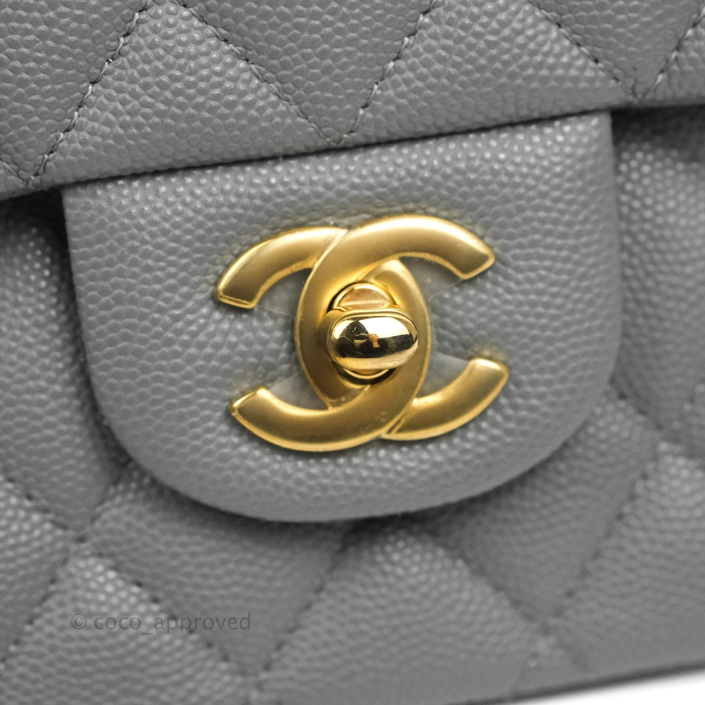 Chanel Classic Medium M/L Flap Dark Grey Caviar Gold Hardware 20C