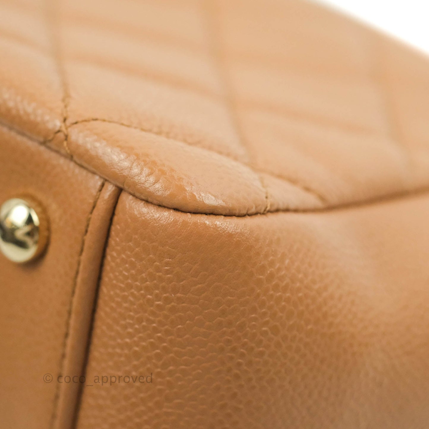 Chanel Quilted Medium Business Affinity Flap Caramel Caviar Gold Hardware 21P