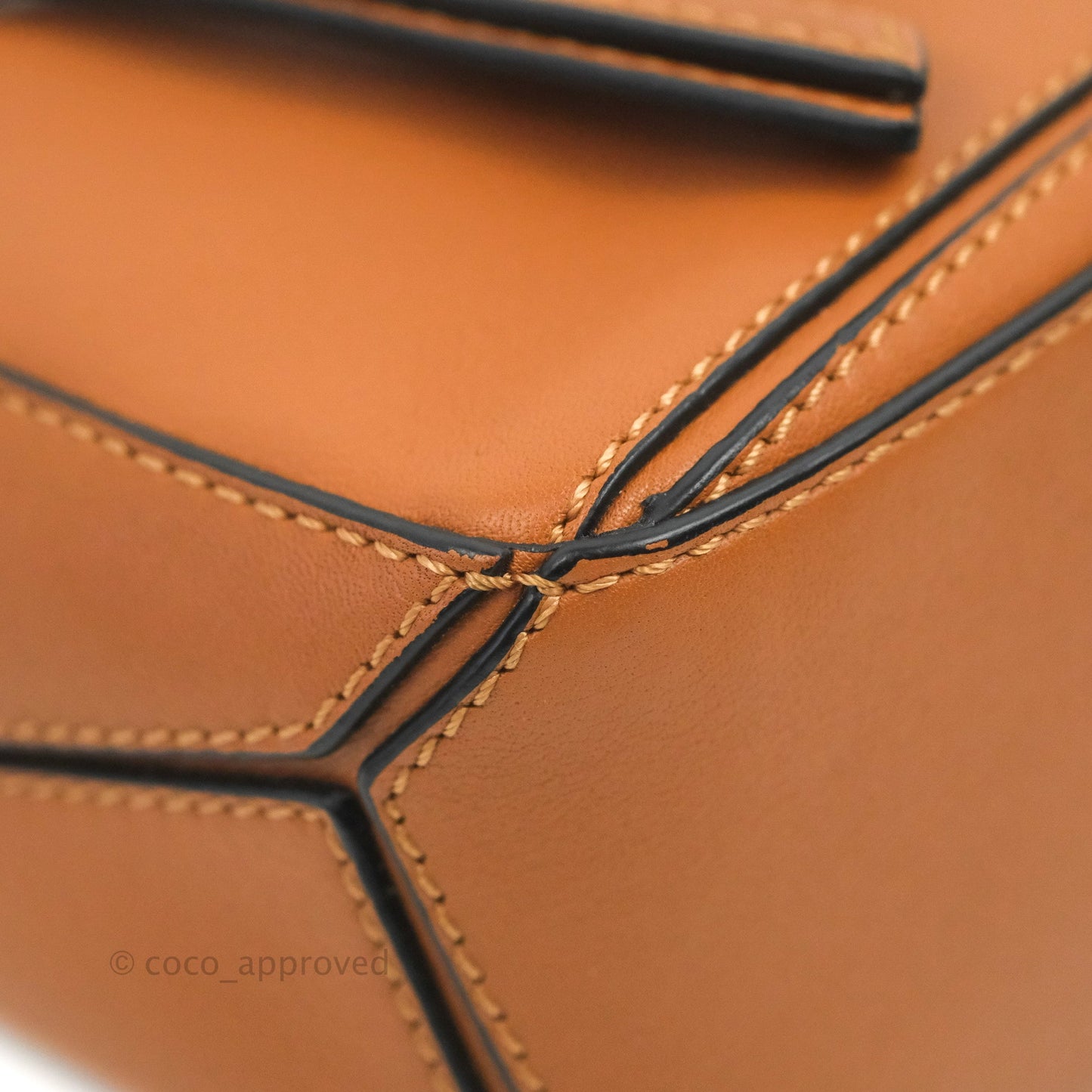Loewe Mini Puzzle Bag Tan Calfskin Palladium Hardware
