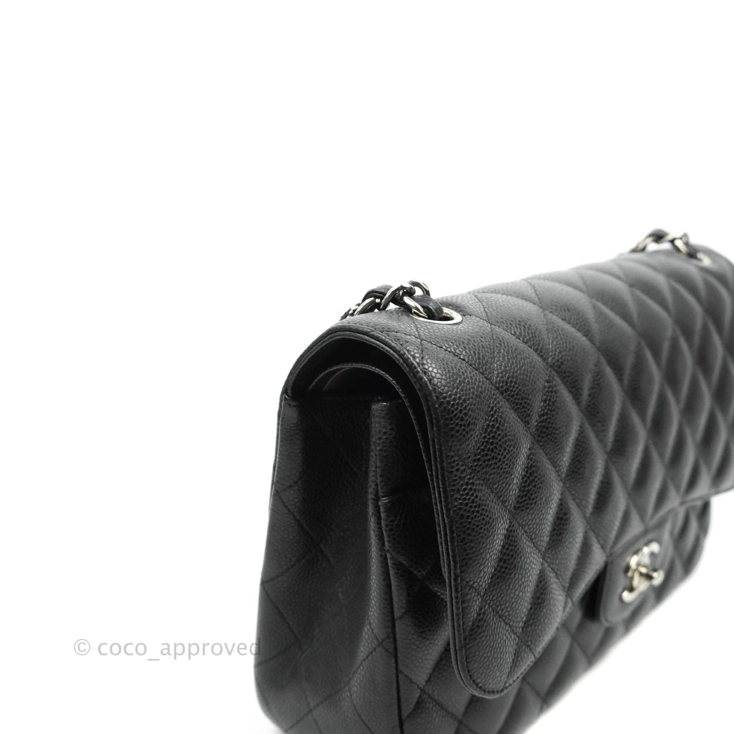 Chanel Jumbo Double Flap Black Caviar Silver Hardware⁣⁣